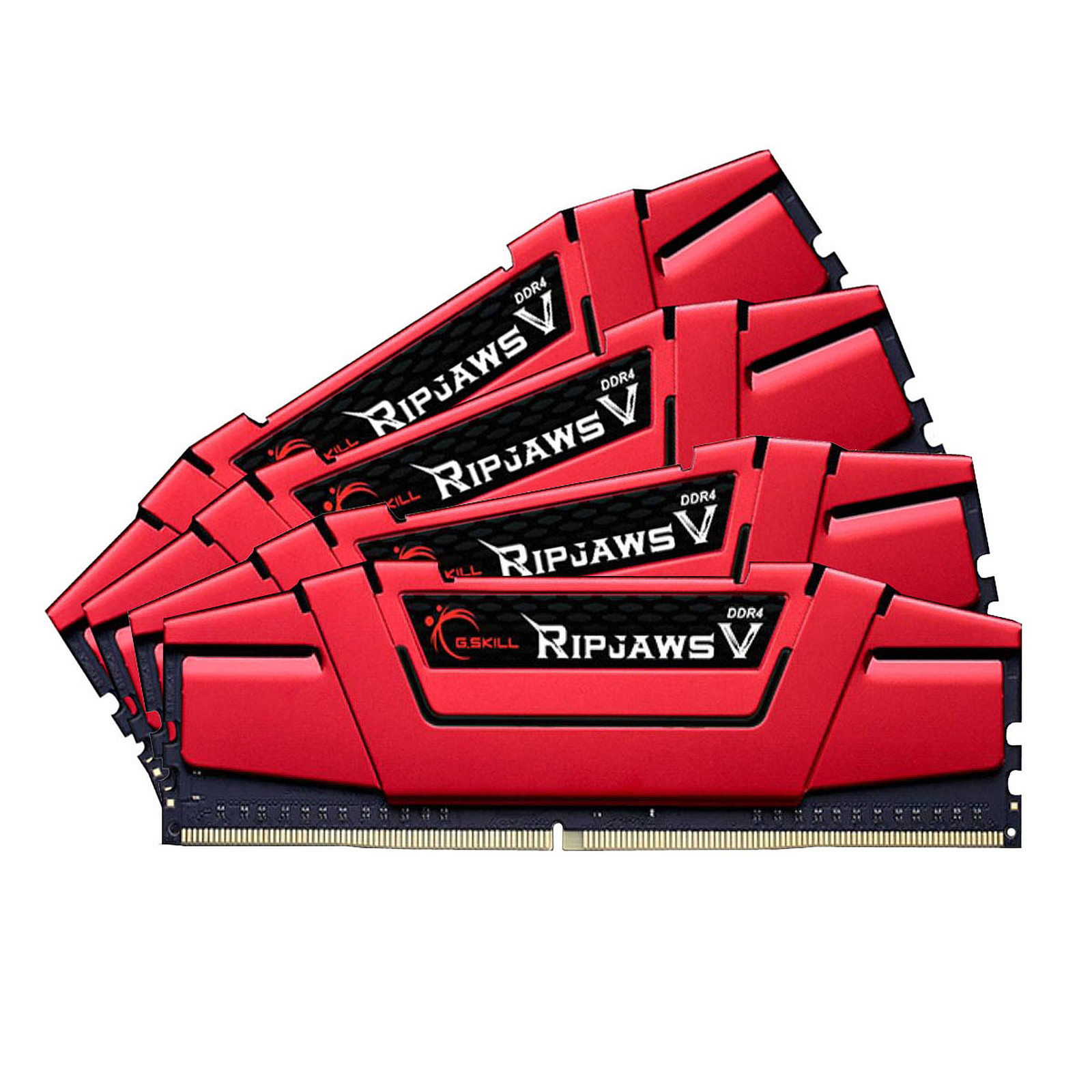 G.Skill RipJaws 5 Series Rouge 64 Go (4 x 16 Go) DDR4 3000 MHz CL16 - Memoire PC G.Skill