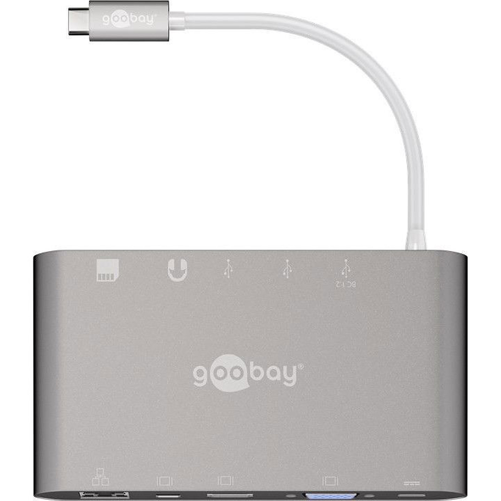 Goobay USB-C All-in-one Multiport Adapter - Station d'accueil PC portable Goobay