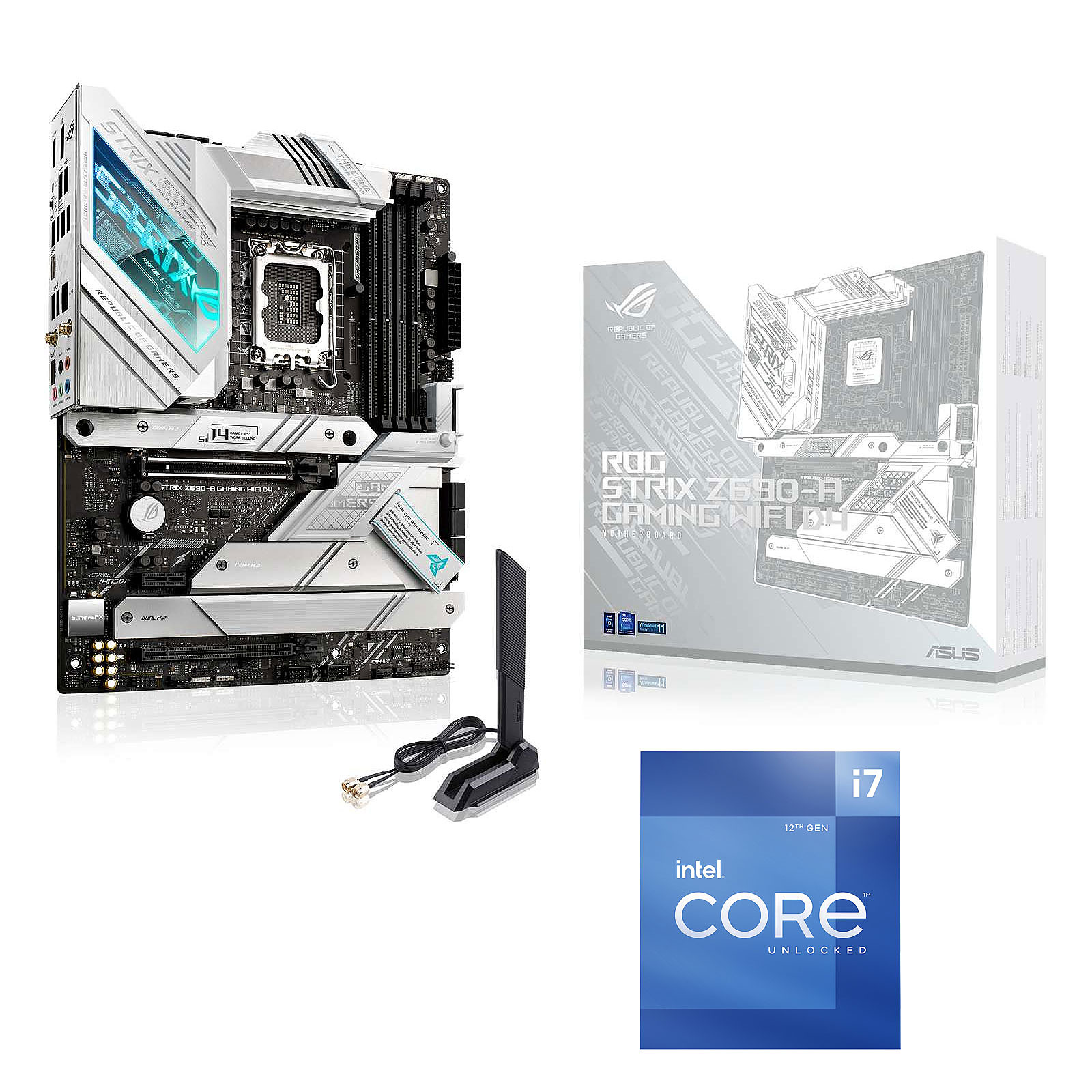 Kit Upgrade PC Core Intel Core i7-12700K ASUS ROG STRIX Z690-A GAMING WIFI D4 - Kit upgrade PC ASUS
