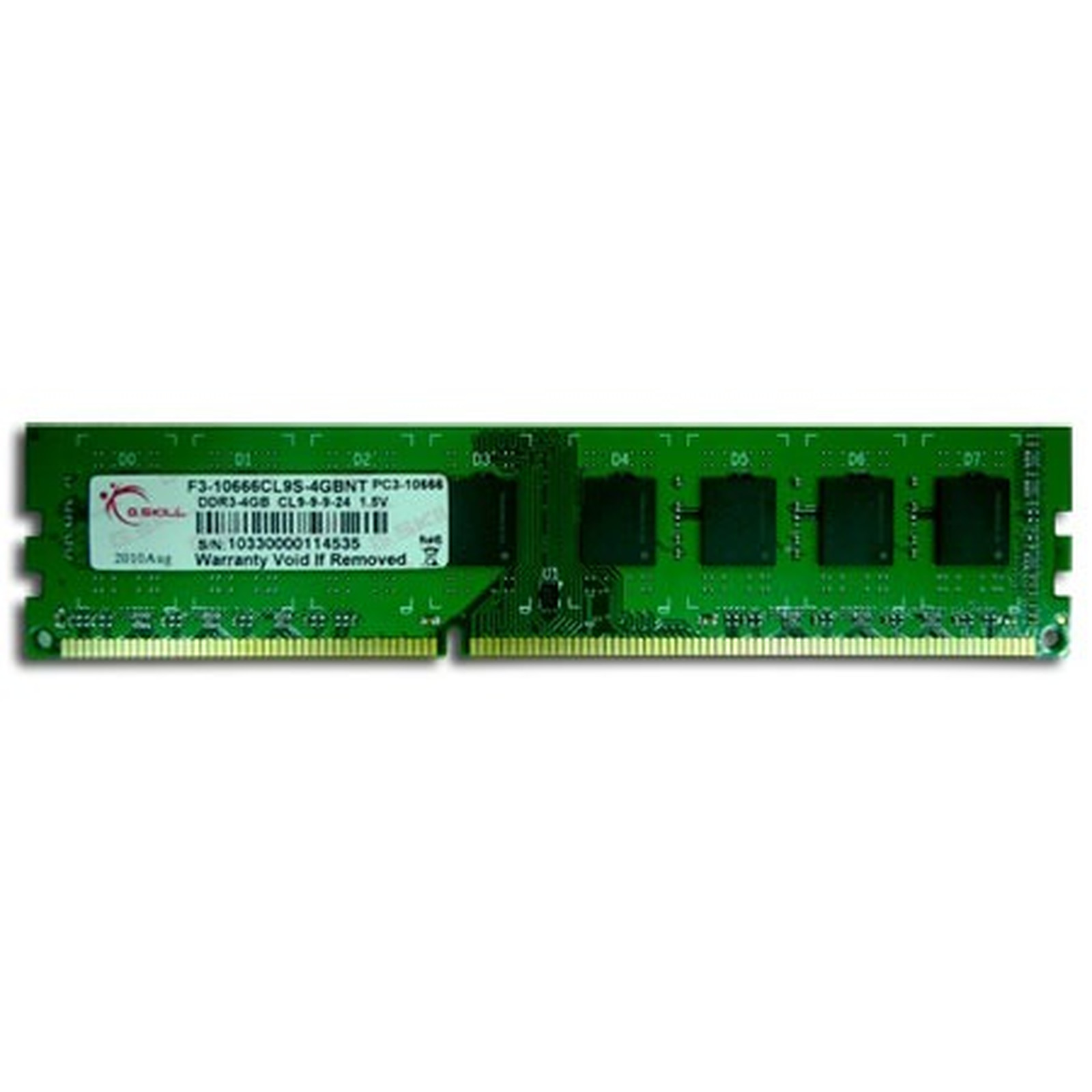 G.Skill NT Series 4 Go DDR3 1333 MHz - Memoire PC G.Skill