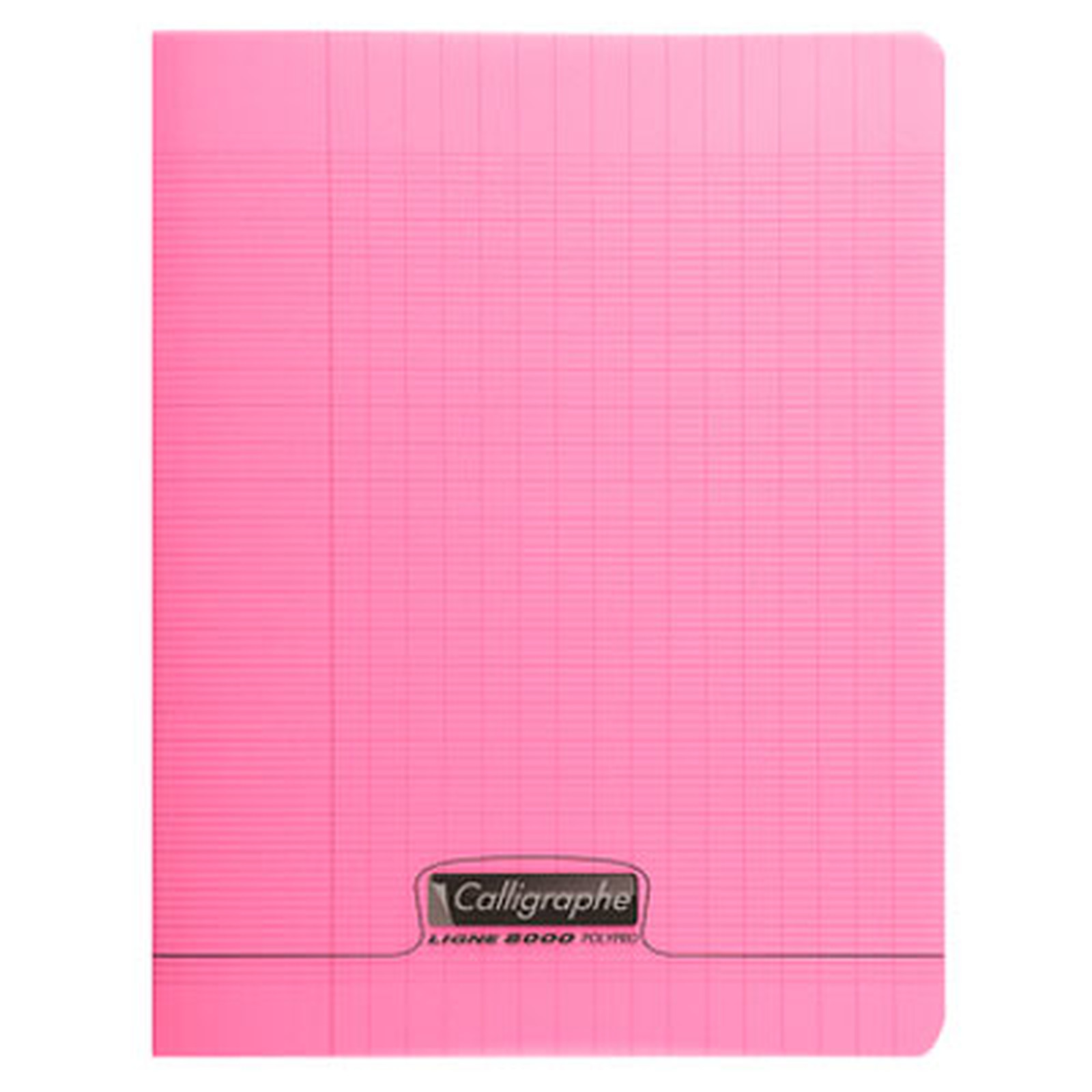 Calligraphe 8000 Polypro Cahier 96 pages 24 x 32 cm seyes grands carreaux Rose - Cahier Calligraphe