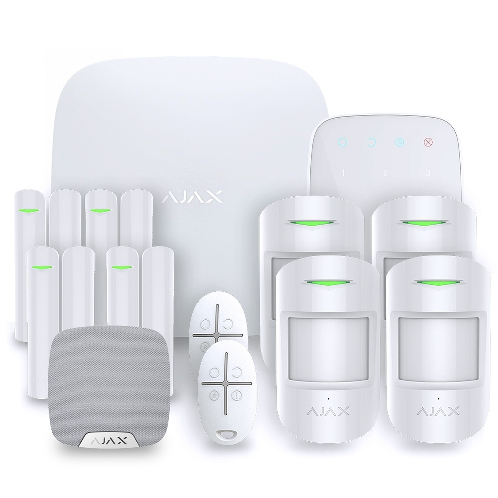 Ajax - Alarme maison StarterKit blanc - Kit 4 - Kit alarme Ajax Systems