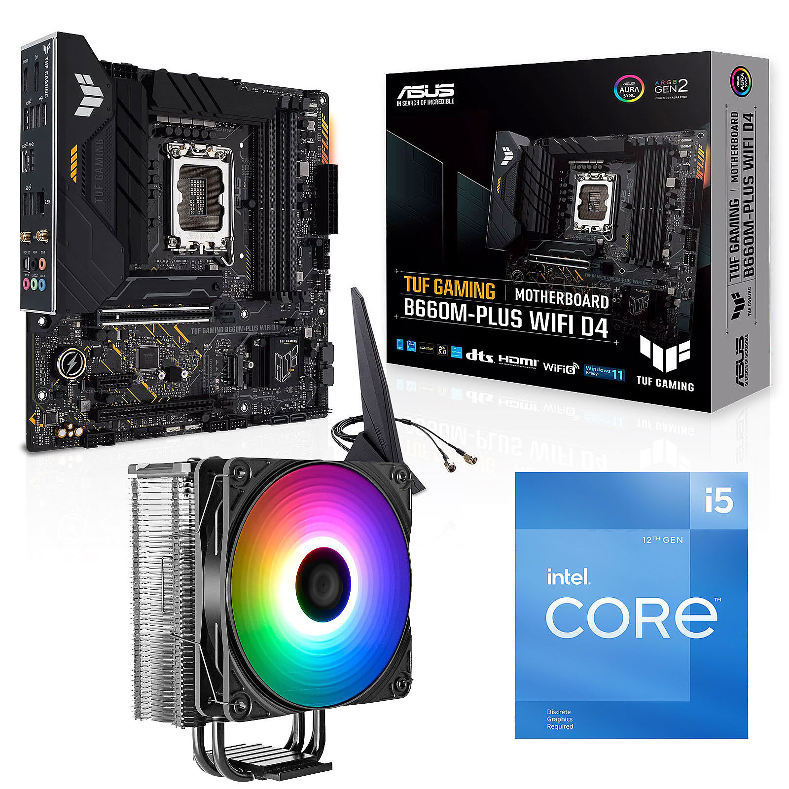 Kit Upgrade PC Core Intel Core i5-12400F ASUS TUF GAMING B660M-PLUS WIFI D4 - Kit upgrade PC ASUS