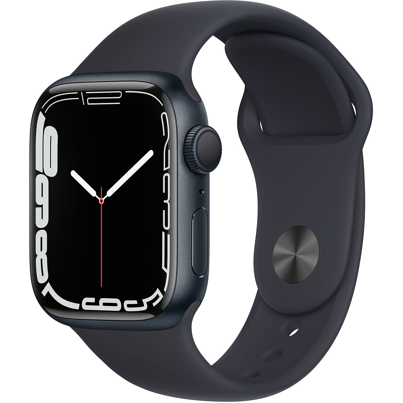 Apple Watch Series 7 GPS Aluminium Midnight Sport Band 41 mm - Montre connectee Apple - Occasion