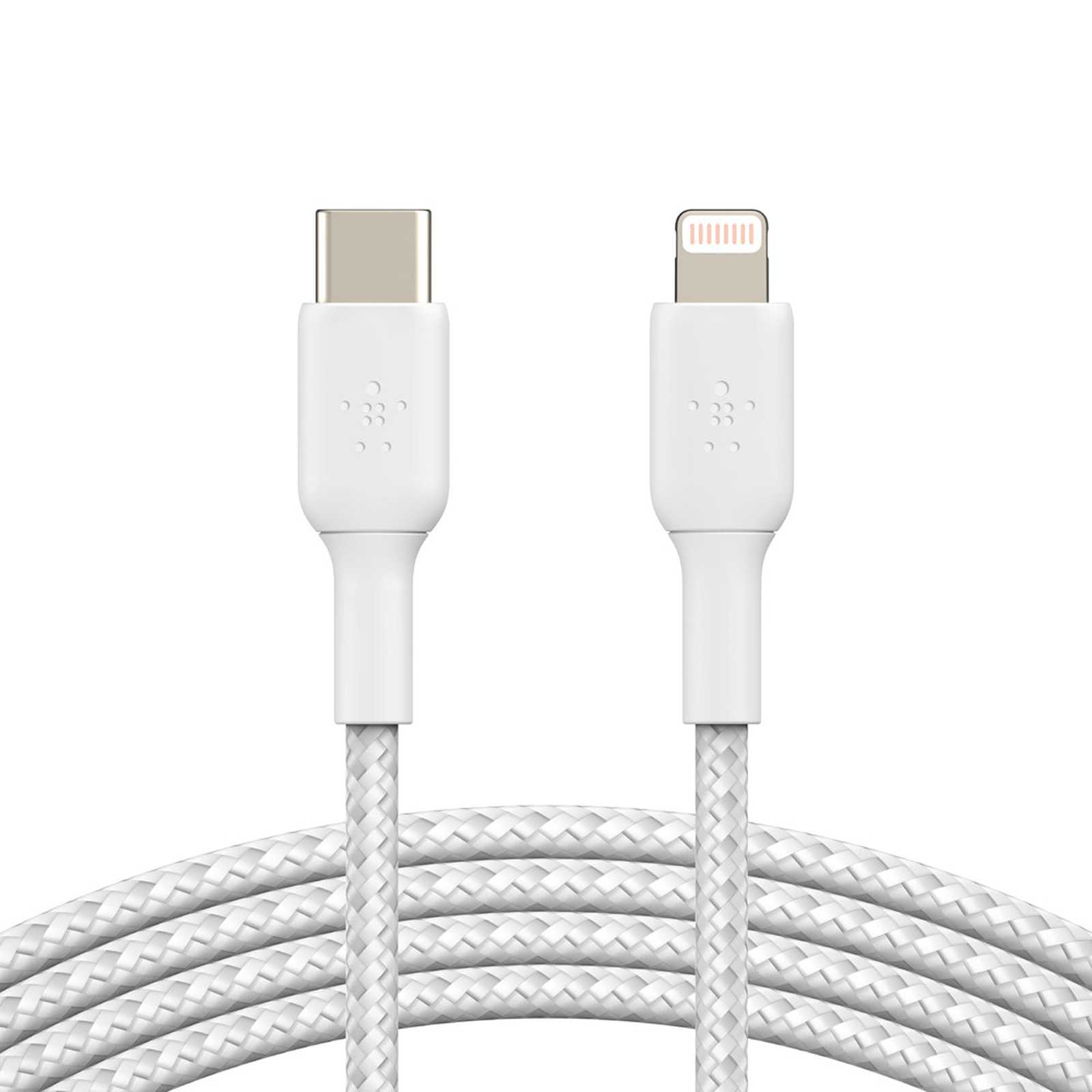 Belkin Cable USB-C vers Lightning MFI renforce (blanc) - 1 m - Accessoires Apple Belkin