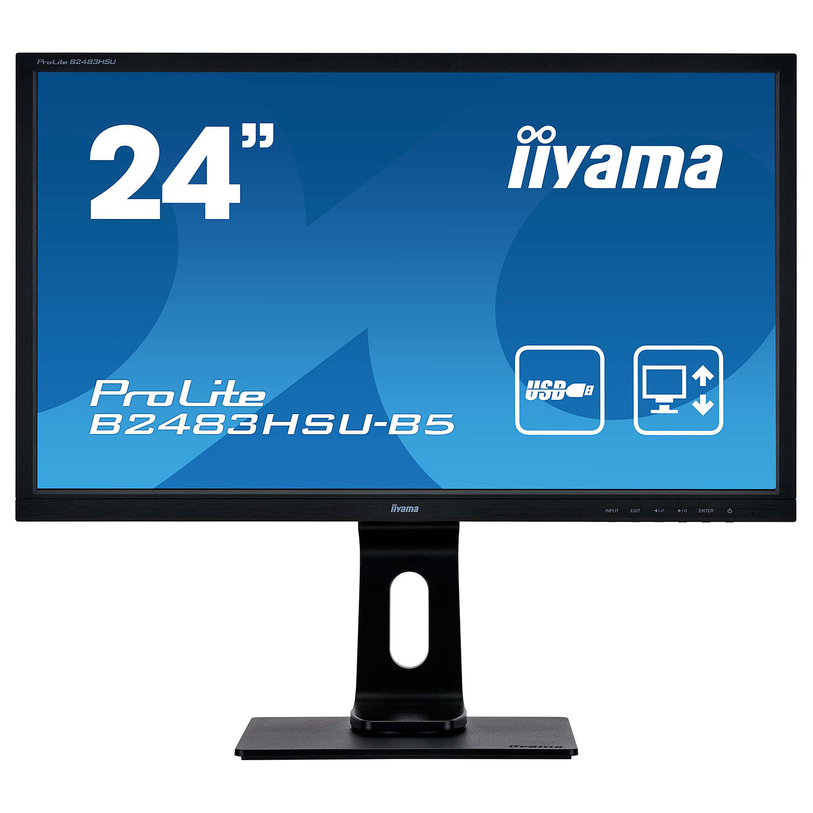 iiyama 24" LED - ProLite B2483HSU-B5 - Ecran PC iiyama