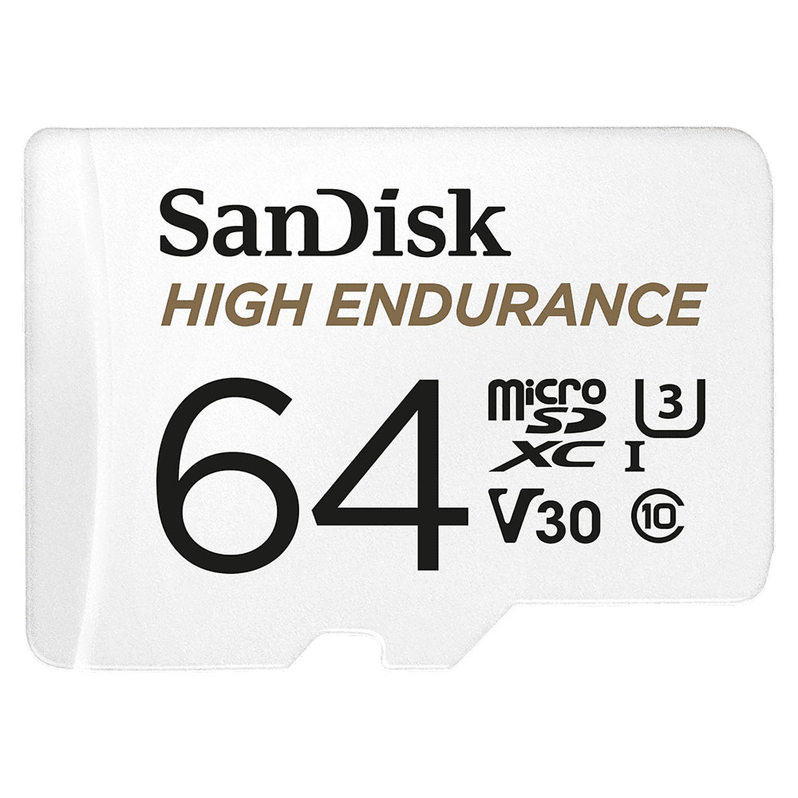 SanDisk High Endurance microSDXC UHS-I U3 V30 64 Go + Adaptateur SD - Carte memoire Sandisk