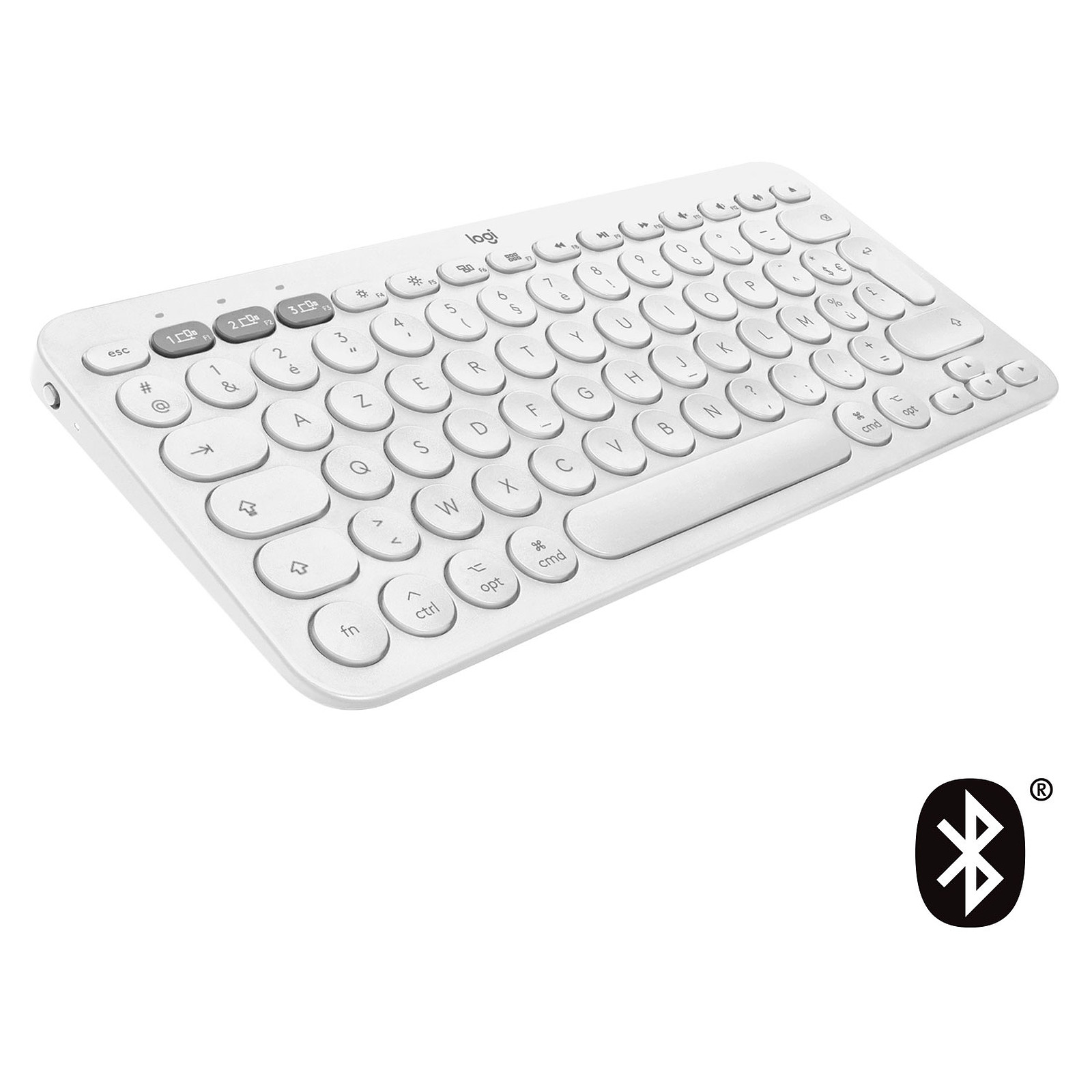 Logitech K380 Multi-Device Bluetooth Keyboard for Mac (Blanc) - Clavier tablette Logitech