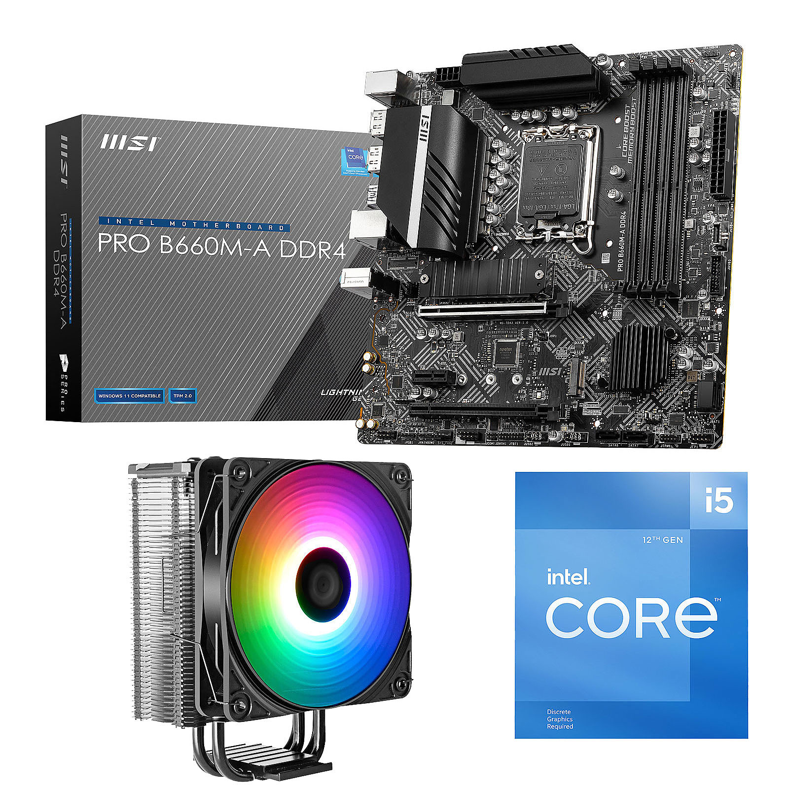 Kit Upgrade PC Core Intel Core i5-12400F MSI PRO B660M-A DDR4 - Kit upgrade PC MSI