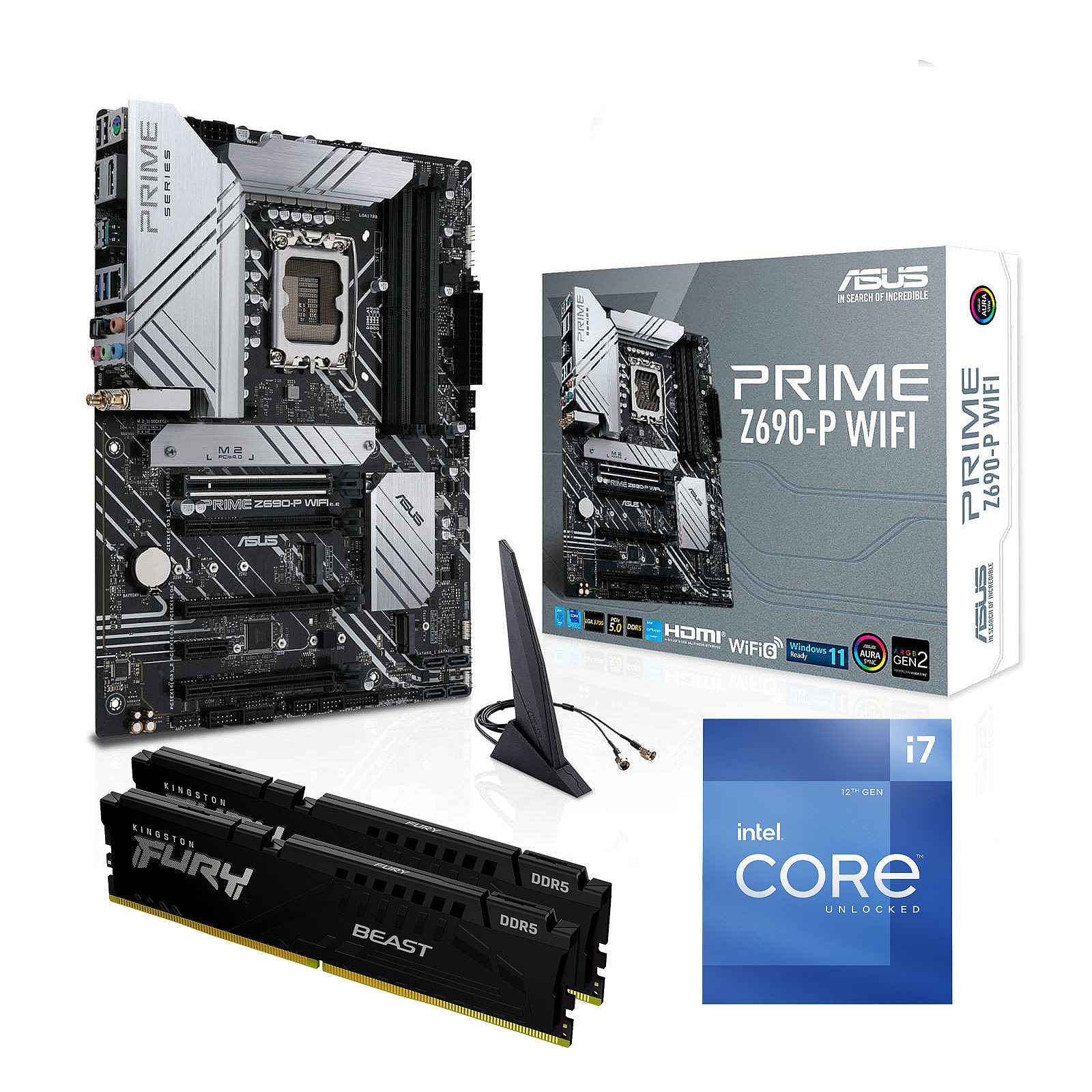 Kit Upgrade PC Core Intel Core i7-12700K 32 GB ASUS PRIME Z690-P WIFI - Kit upgrade PC ASUS