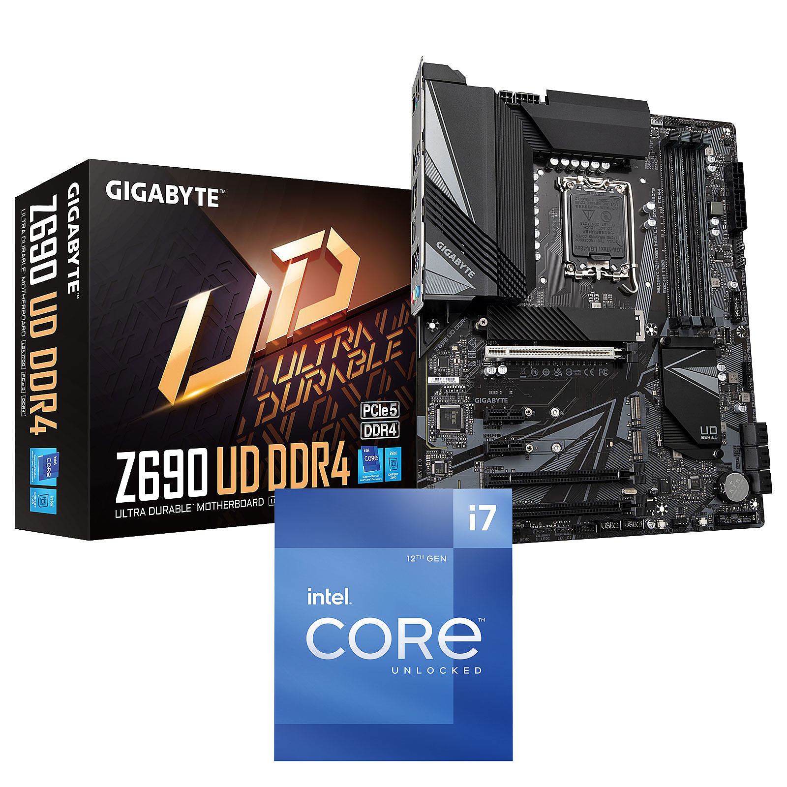 Kit Upgrade PC Core Intel Core i7-12700K Gigabyte Z690 UD DDR4 - Kit upgrade PC Gigabyte