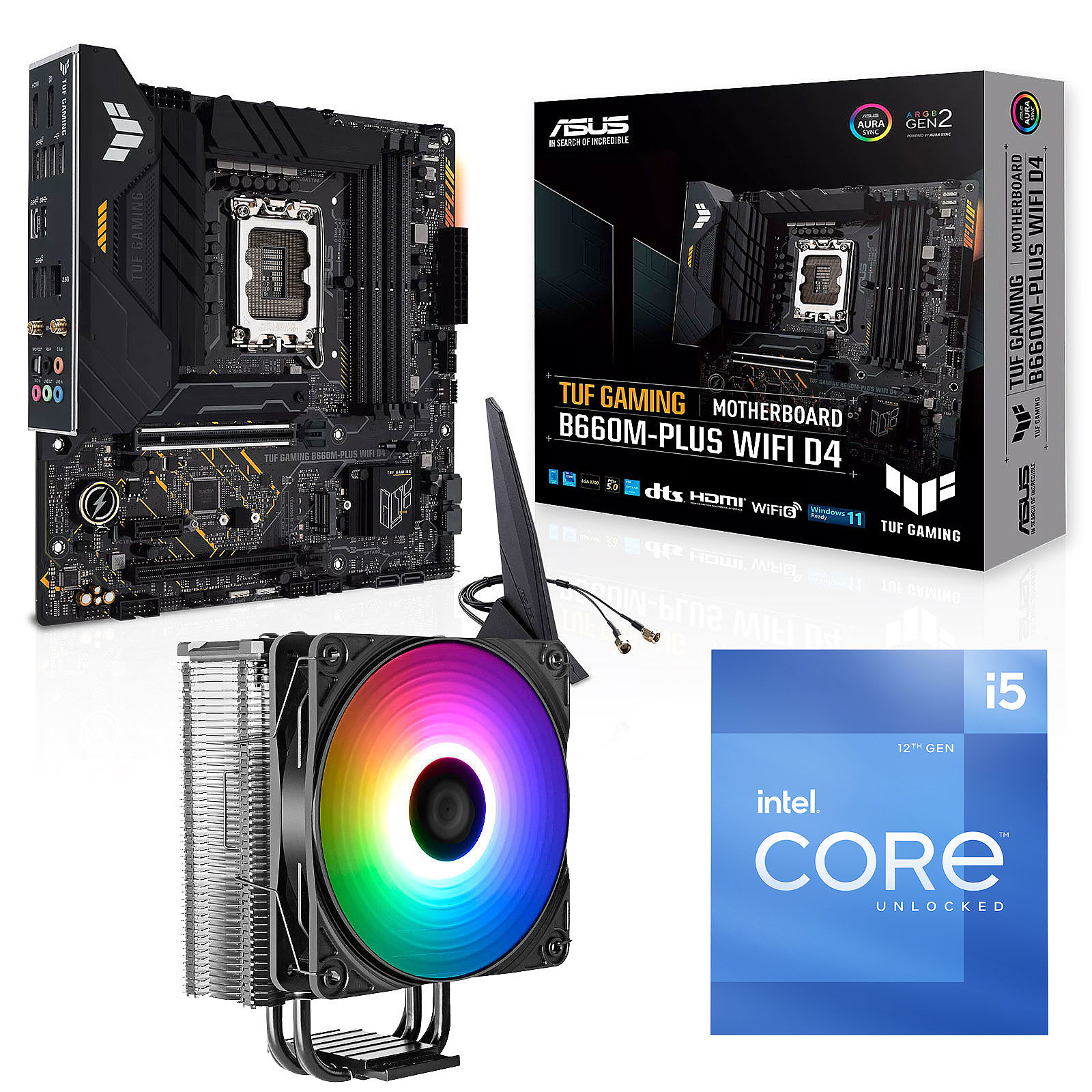 Kit Upgrade PC Core Intel Core i5-12600K ASUS TUF GAMING B660M-PLUS WIFI D4 - Kit upgrade PC ASUS