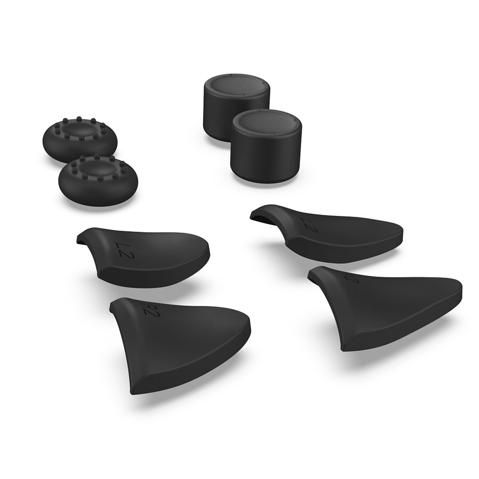 Avizar Kit d'accessoires manette PS5 Dualsense Extensions gachettes Poignee grips noir - Accessoires PS5 Avizar