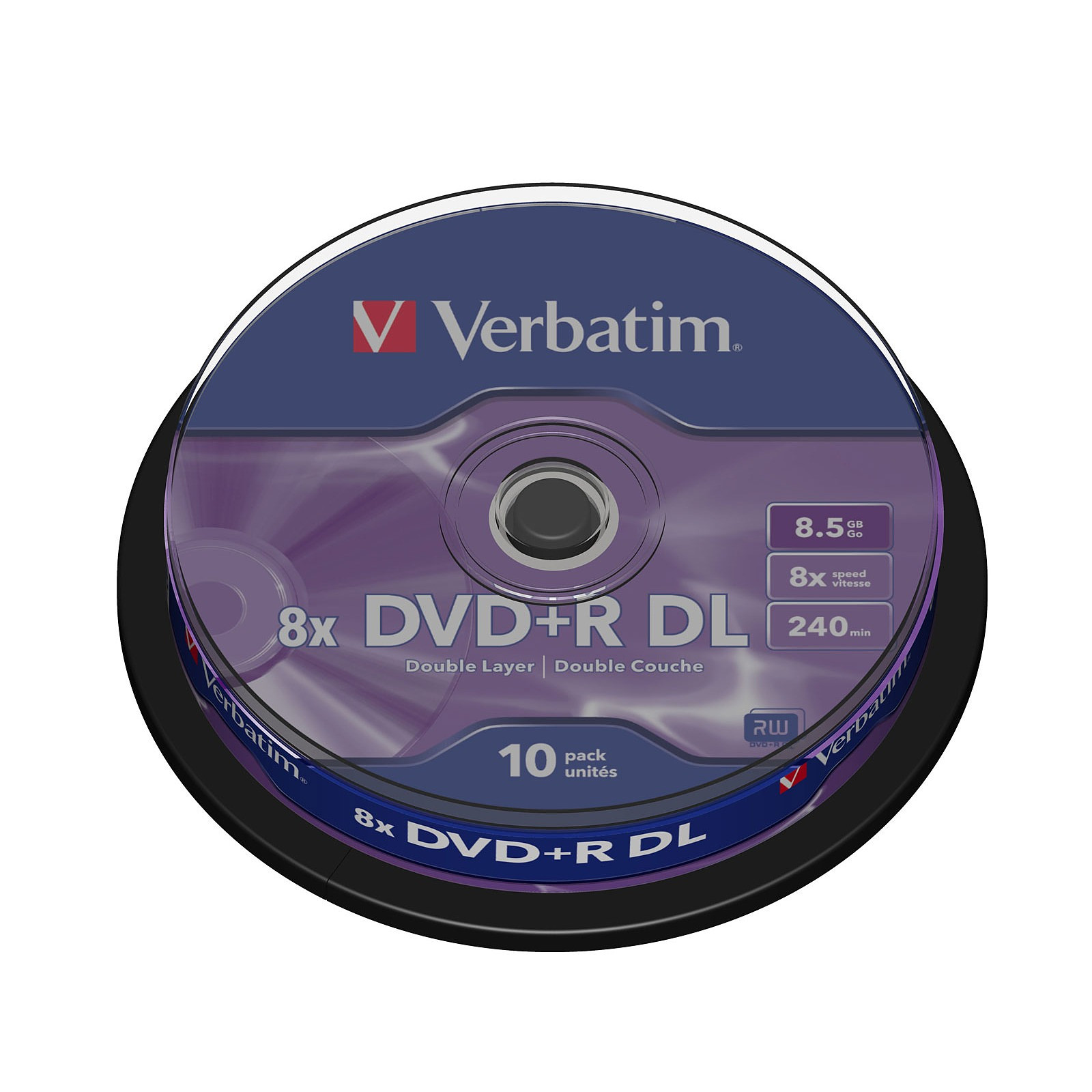 Verbatim DVD+R DL 8.5 Go 8x (par 10, spindle) - DVD vierge Verbatim
