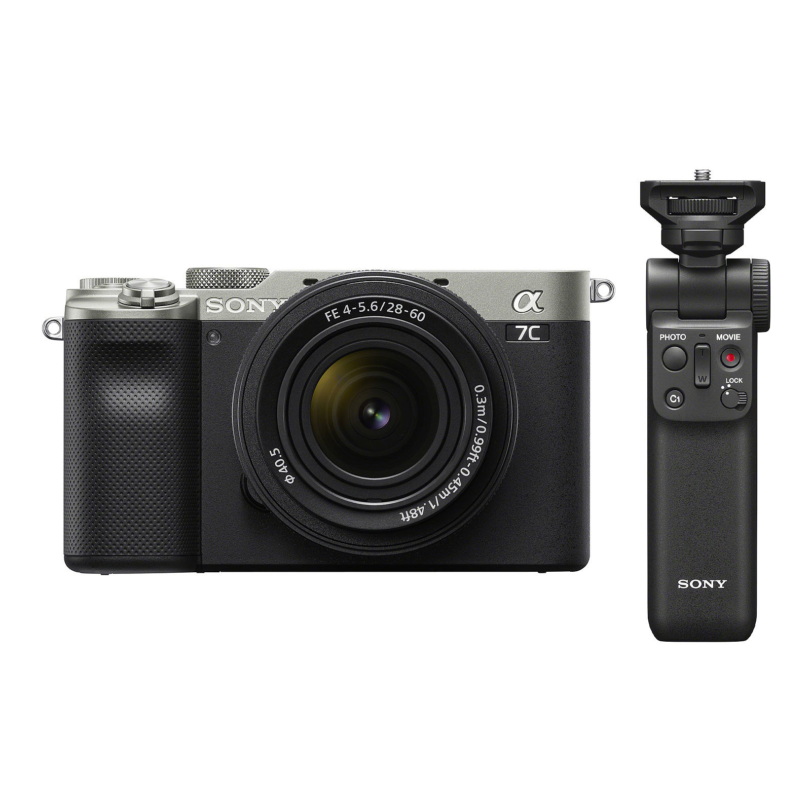 Sony Alpha 7C Argent/Noir + 28-60 mm + GP-VPT2BT - Appareil photo hybride Sony