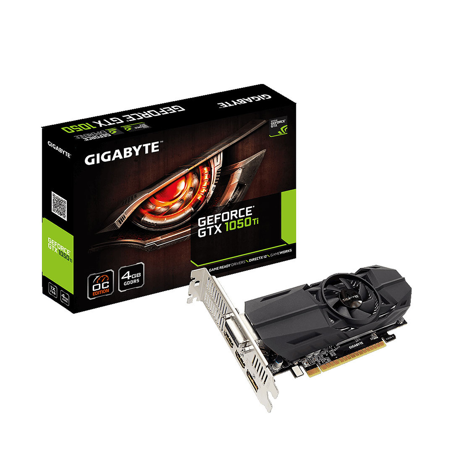 Gigabyte GeForce GTX 1050 Ti OC Low Profile 4G · Occasion - Carte graphique Gigabyte - Occasion