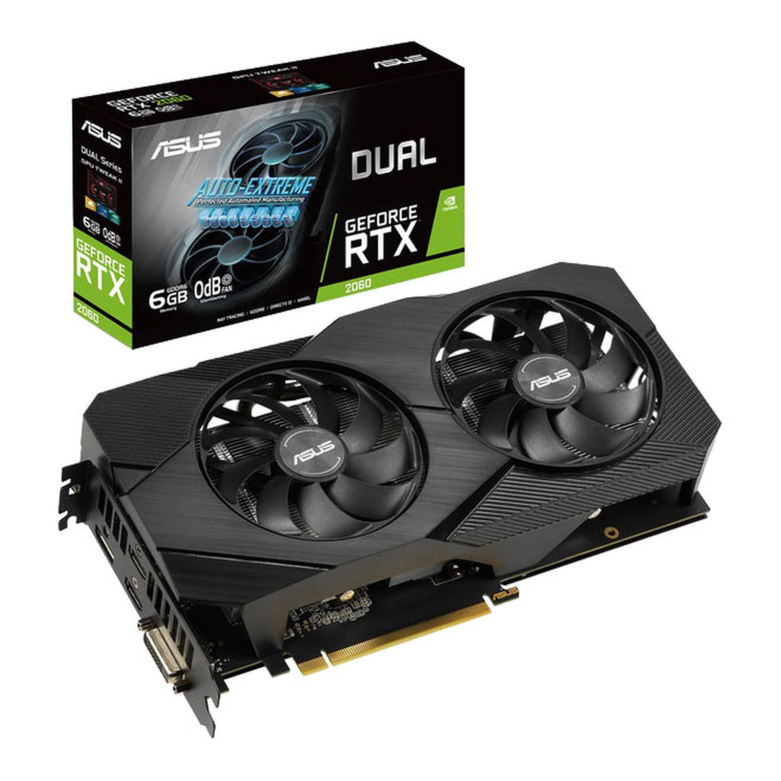 ASUS GeForce RTX 2060 DUAL-RTX2060-O6G-EVO · Occasion - Carte graphique ASUS - Occasion