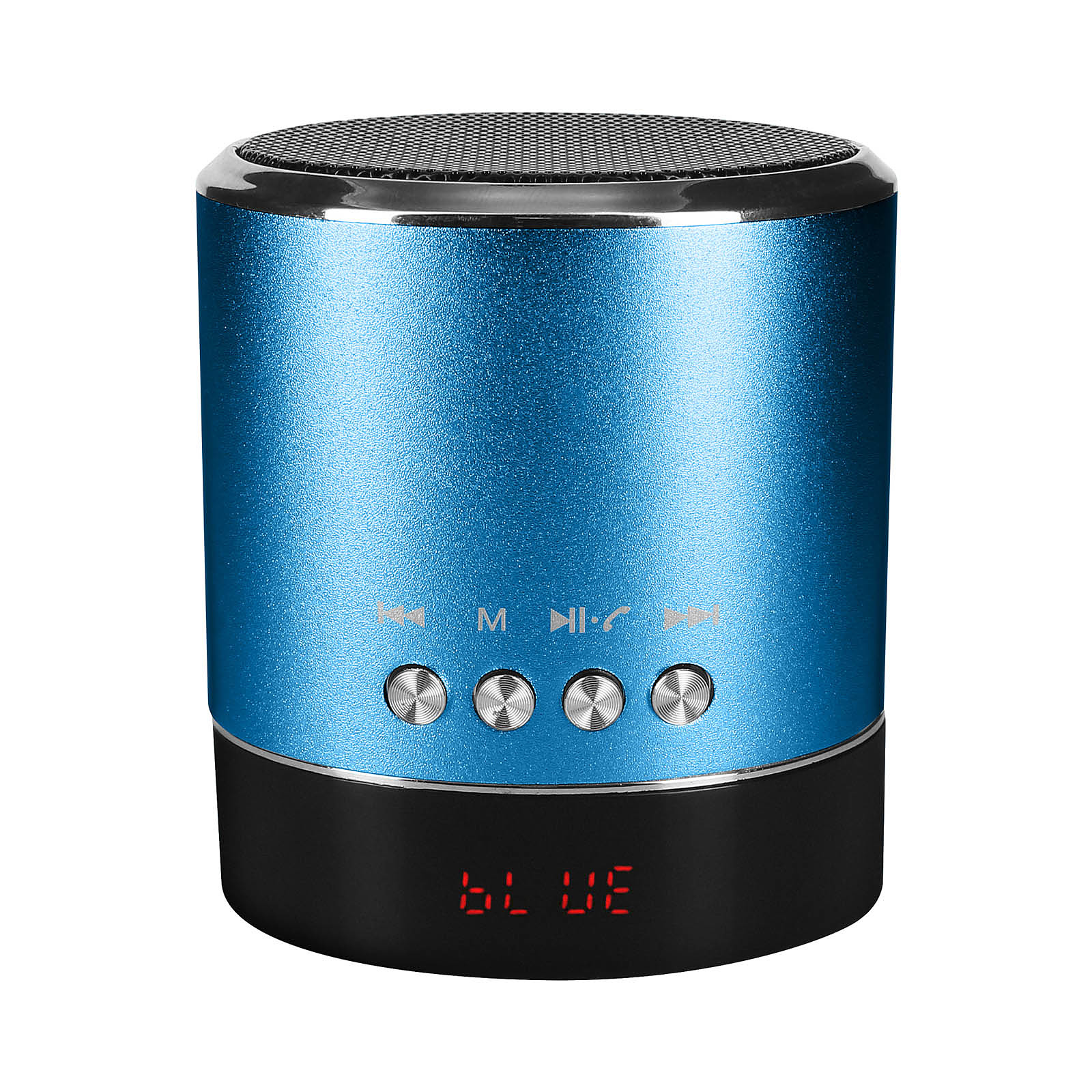 Avizar Mini Enceinte Bluetooth avec Bass Puissante Fonction Radio Metallise bleu - Enceinte Bluetooth Avizar