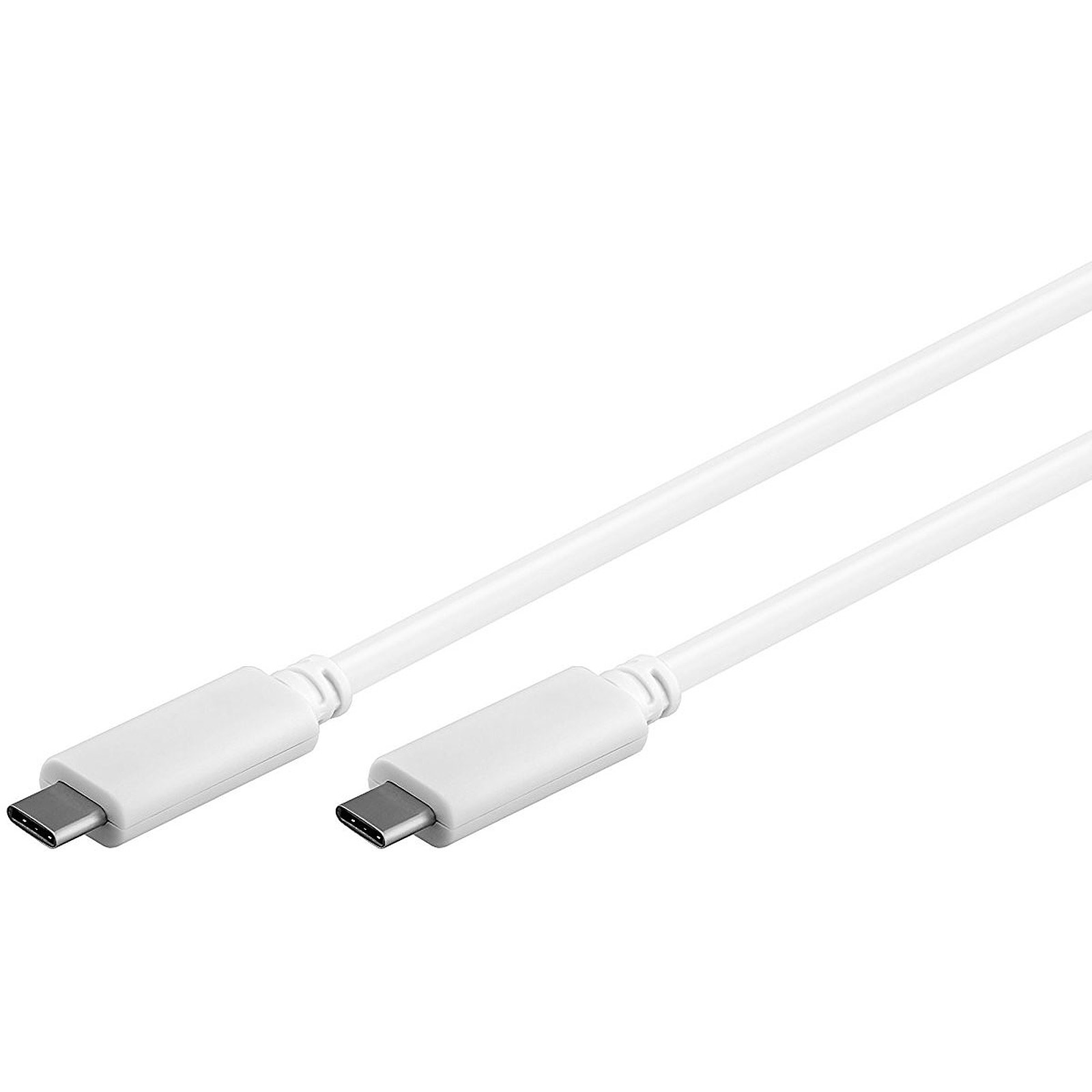 Cable USB 3.1 Type C (Male/Male) Blanc - 1 m - USB Generique