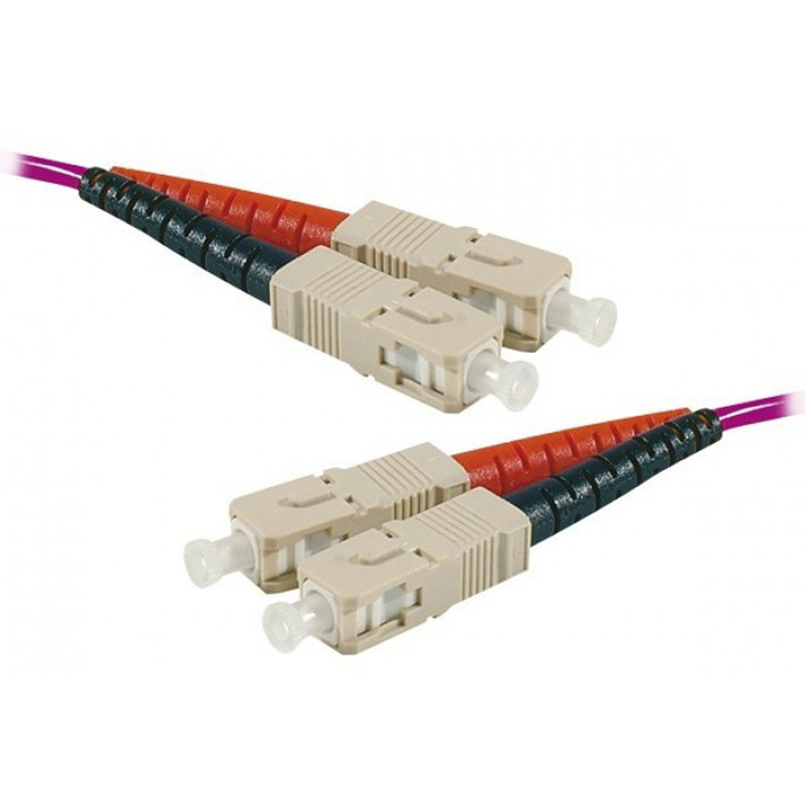Jarretière optique duplex multimode 2mm OM4 SC-UPC/SC-UPC (1 mètre) - Cable fibre Optique Generique