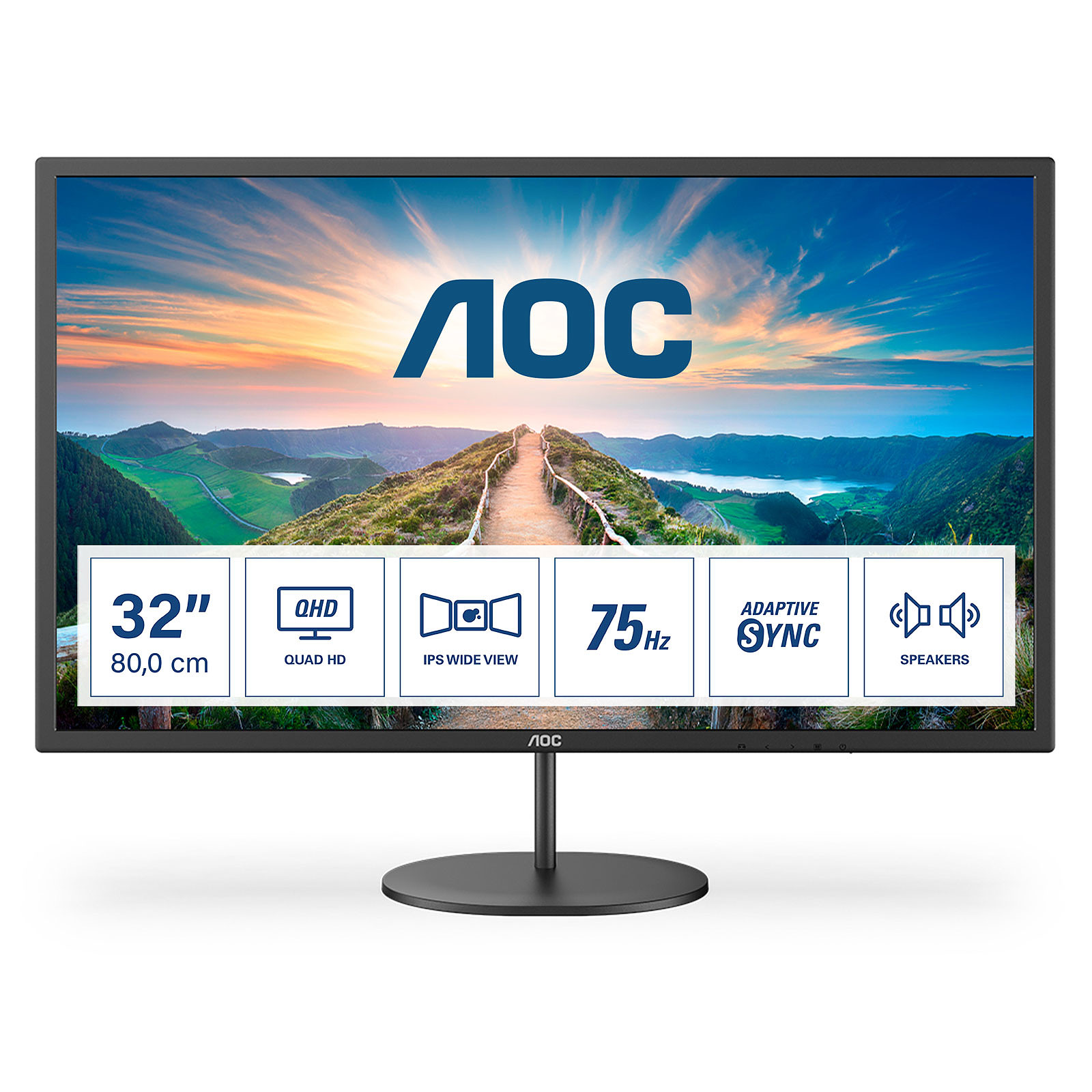 AOC 31.5" LED - Q32V4 - Ecran PC AOC
