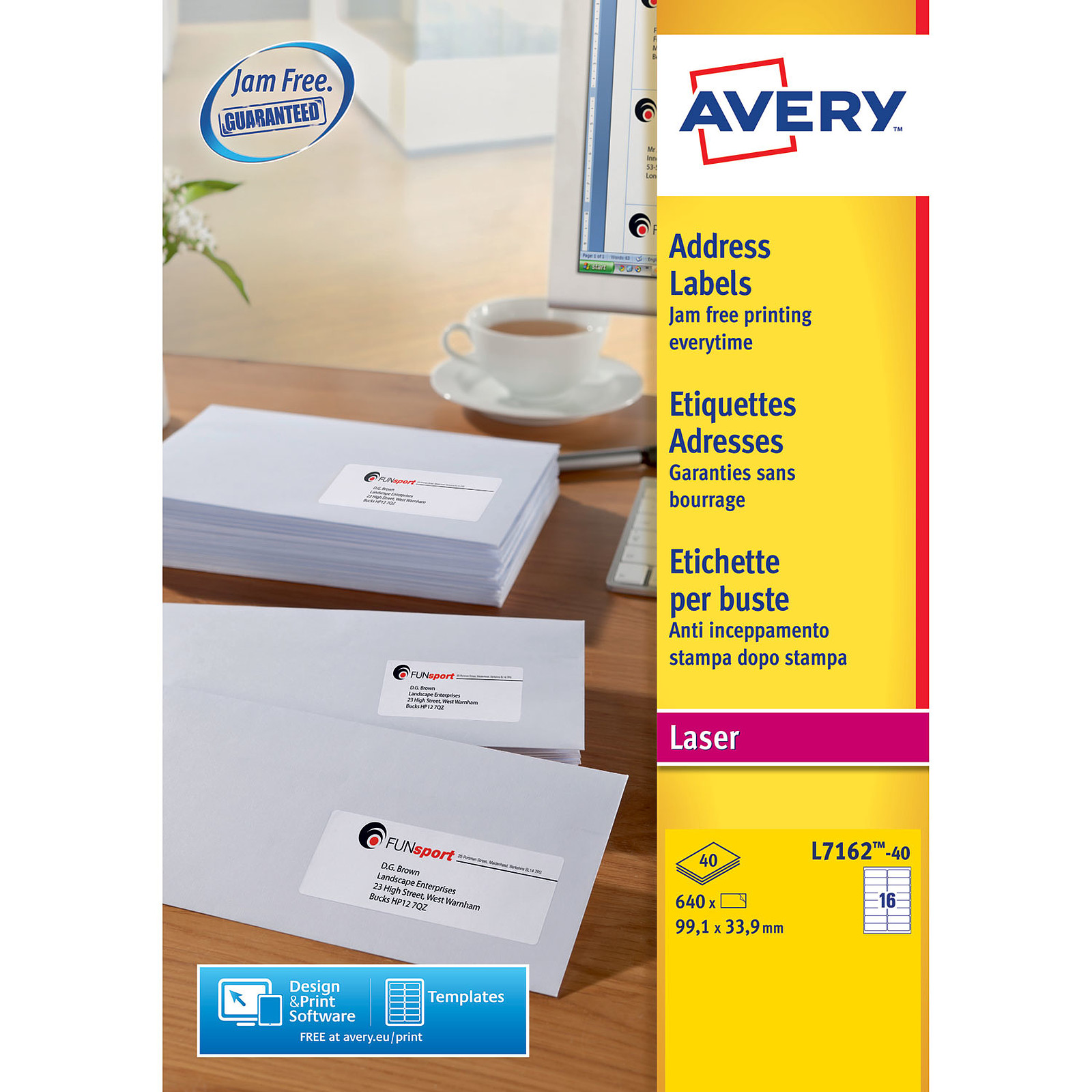 Avery Etiquettes adresse 99.1 x 33.9 mm x 640 - Etiquette Avery