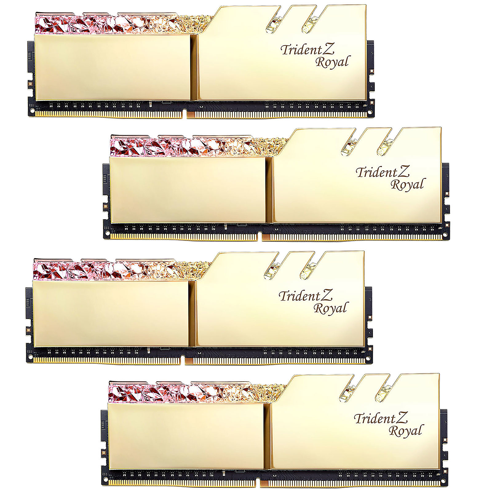 G.Skill Trident Z Royal 64 Go (4 x 16 Go) DDR4 3200 MHz CL14 - Or - Memoire PC G.Skill