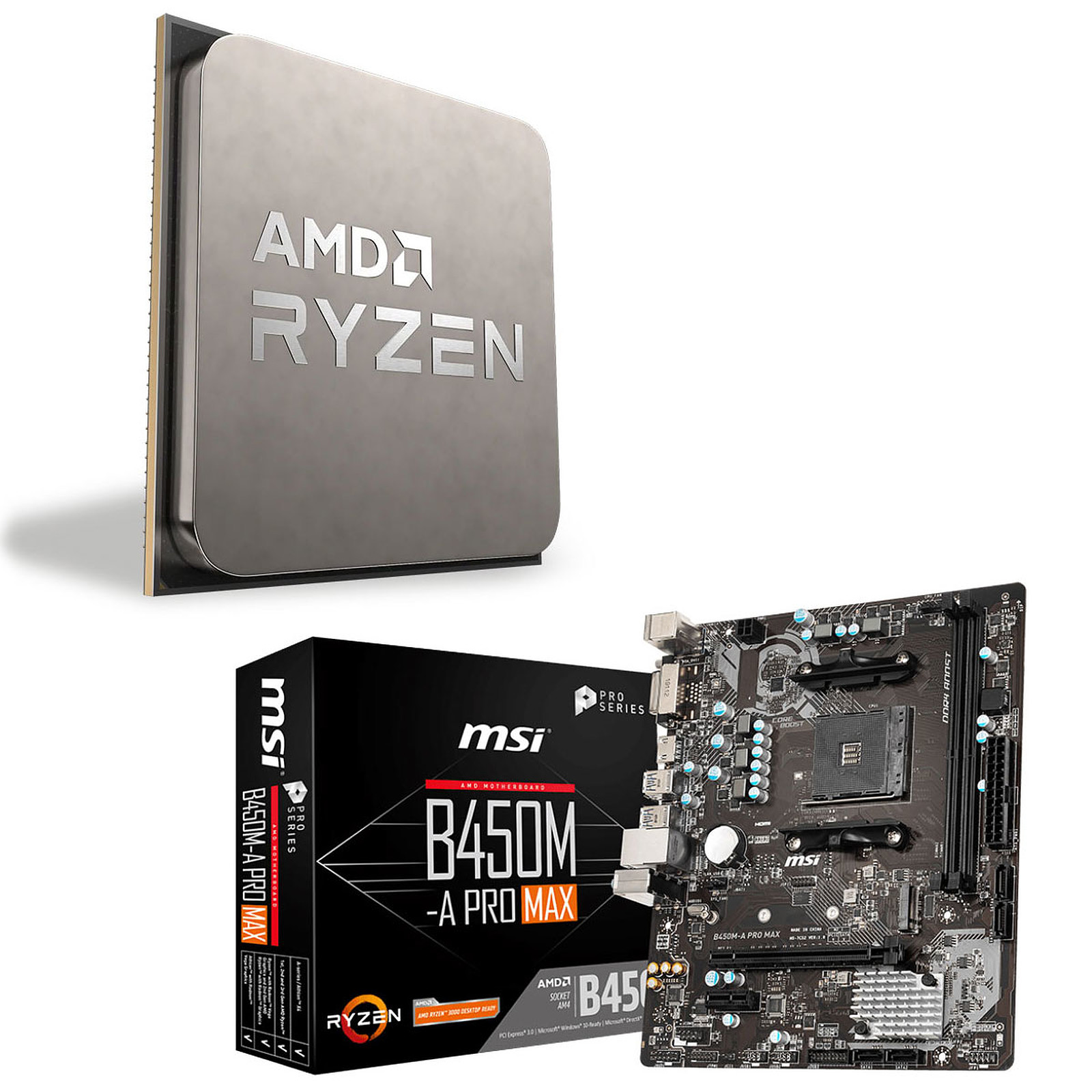 Kit Upgrade PC AMD Ryzen 5 3600 MSI B450M-A PRO MAX - Kit upgrade PC MSI