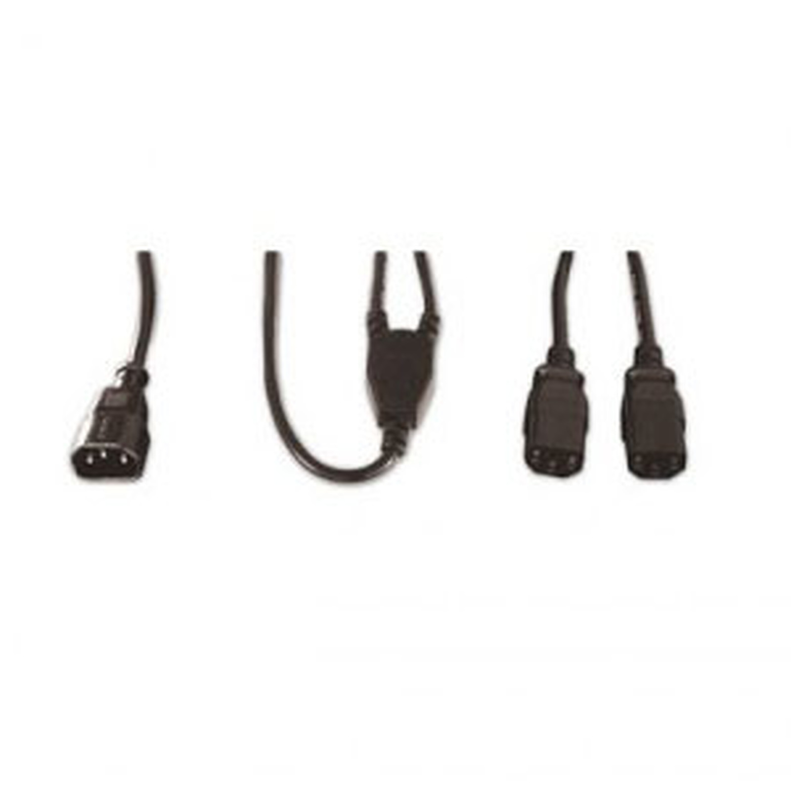 Double rallonge d'alimentation pour PC, moniteur et onduleur (1.8 m) - (coloris noir) - Cable Secteur Generique