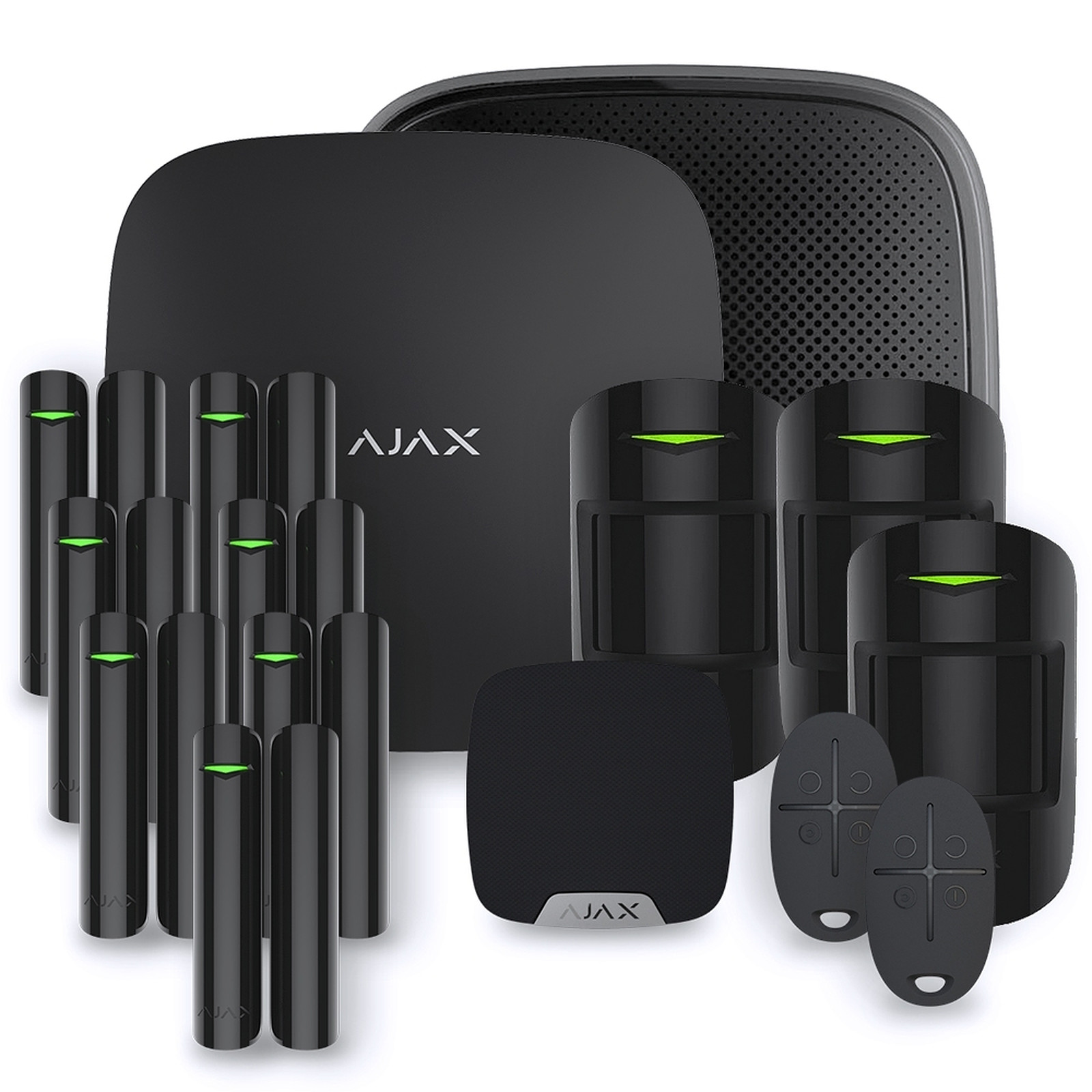 Ajax - Alarme maison StarterKit noir - Kit 7 - Kit alarme Ajax Systems