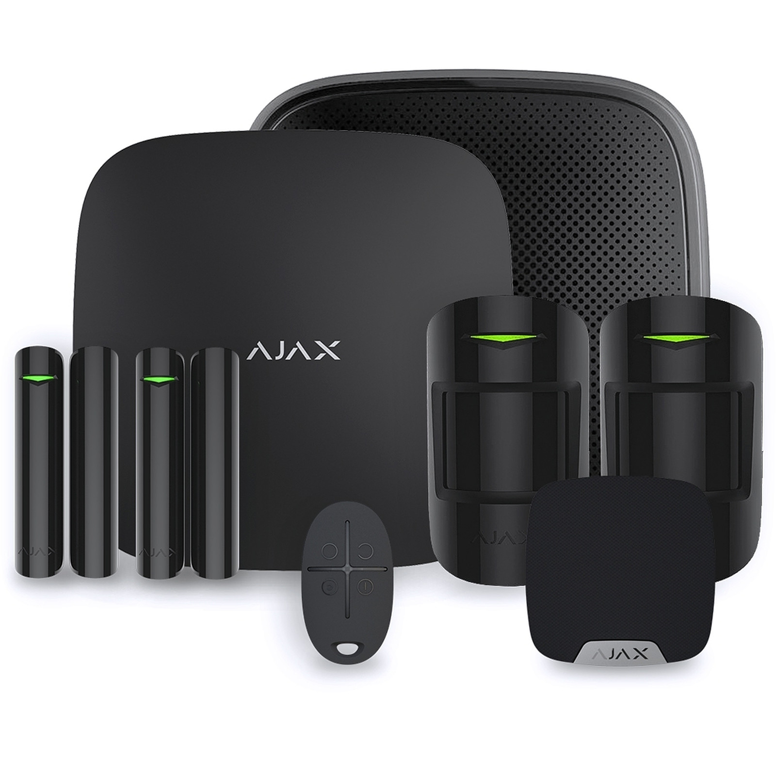 Ajax - Alarme maison StarterKit noir - Kit 3 - Kit alarme Ajax Systems