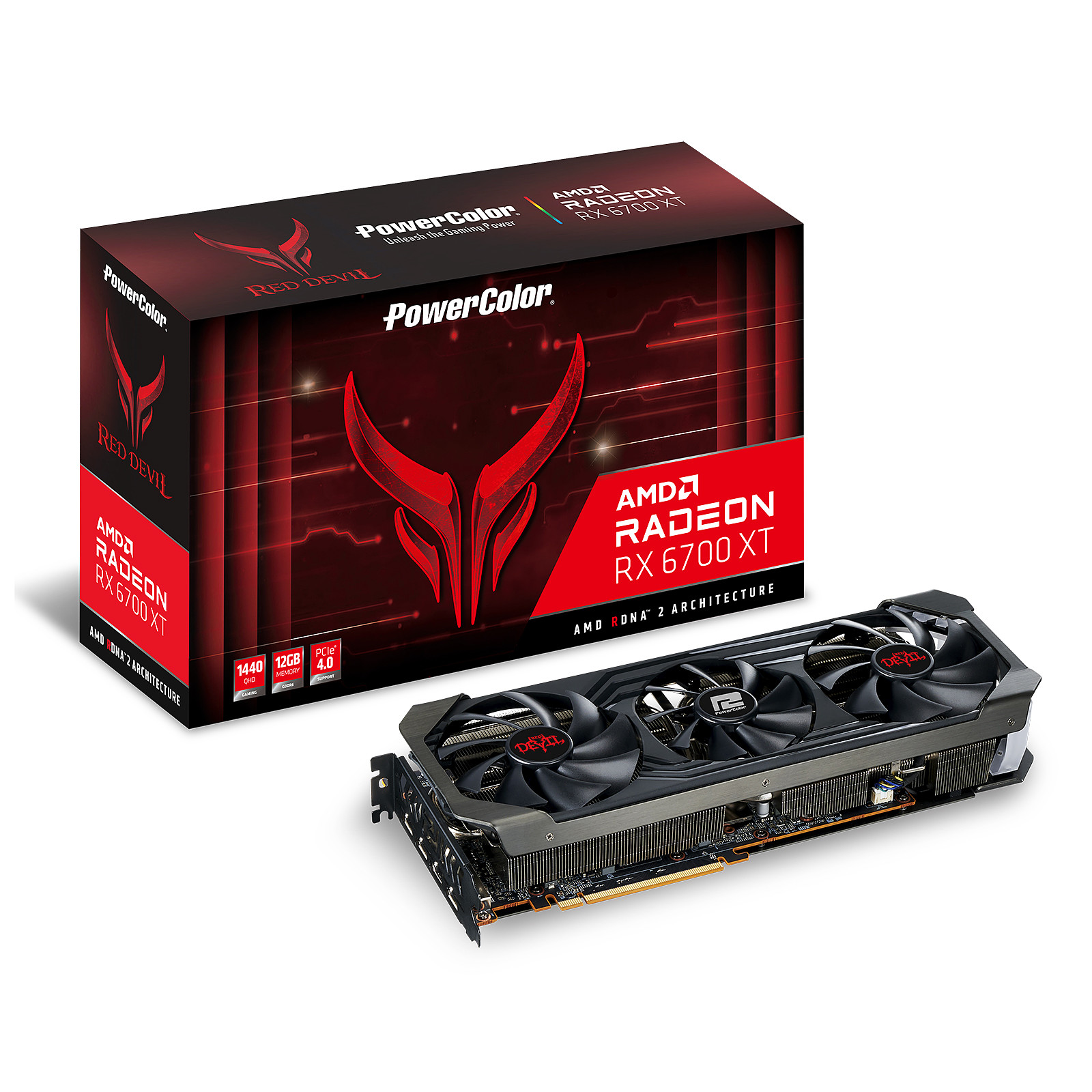 PowerColor Red Devil AMD Radeon RX 6700 XT 12GB GDDR6 - Carte graphique PowerColor