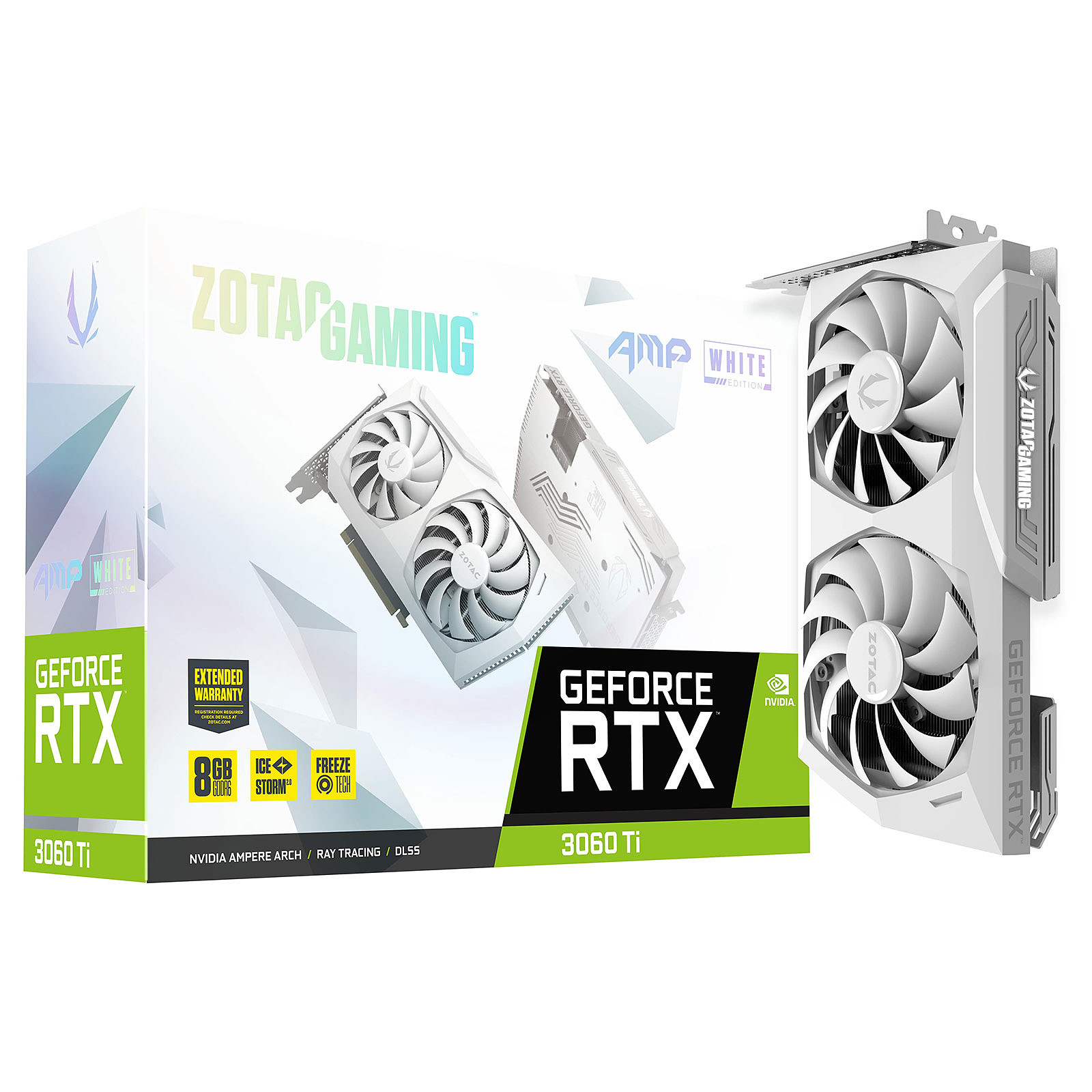 ZOTAC GeForce RTX 3060 Ti AMP White Edition LHR - Carte graphique ZOTAC