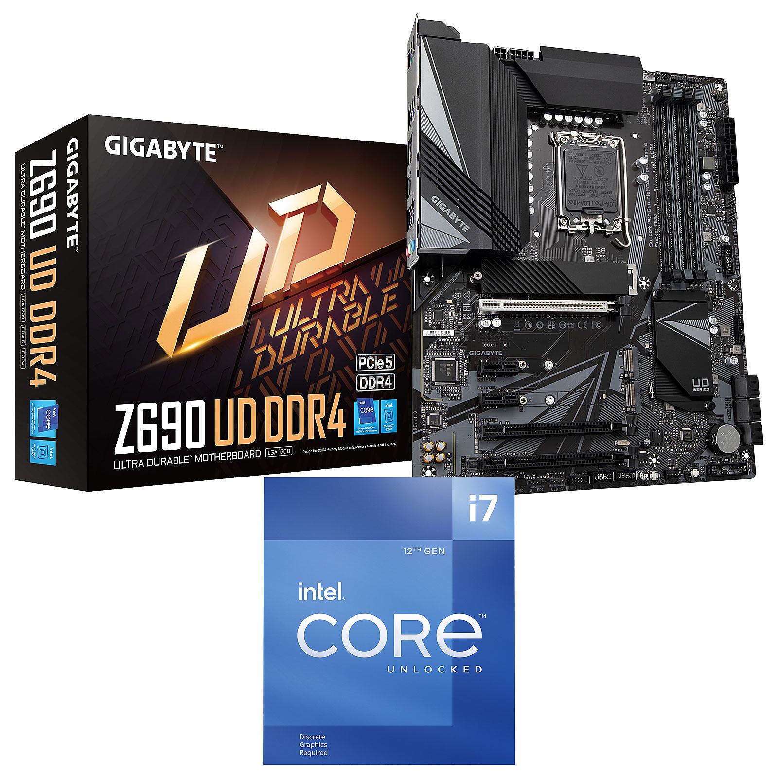 Kit Upgrade PC Core Intel Core i7-12700KF Gigabyte Z690 UD DDR4 - Kit upgrade PC Gigabyte