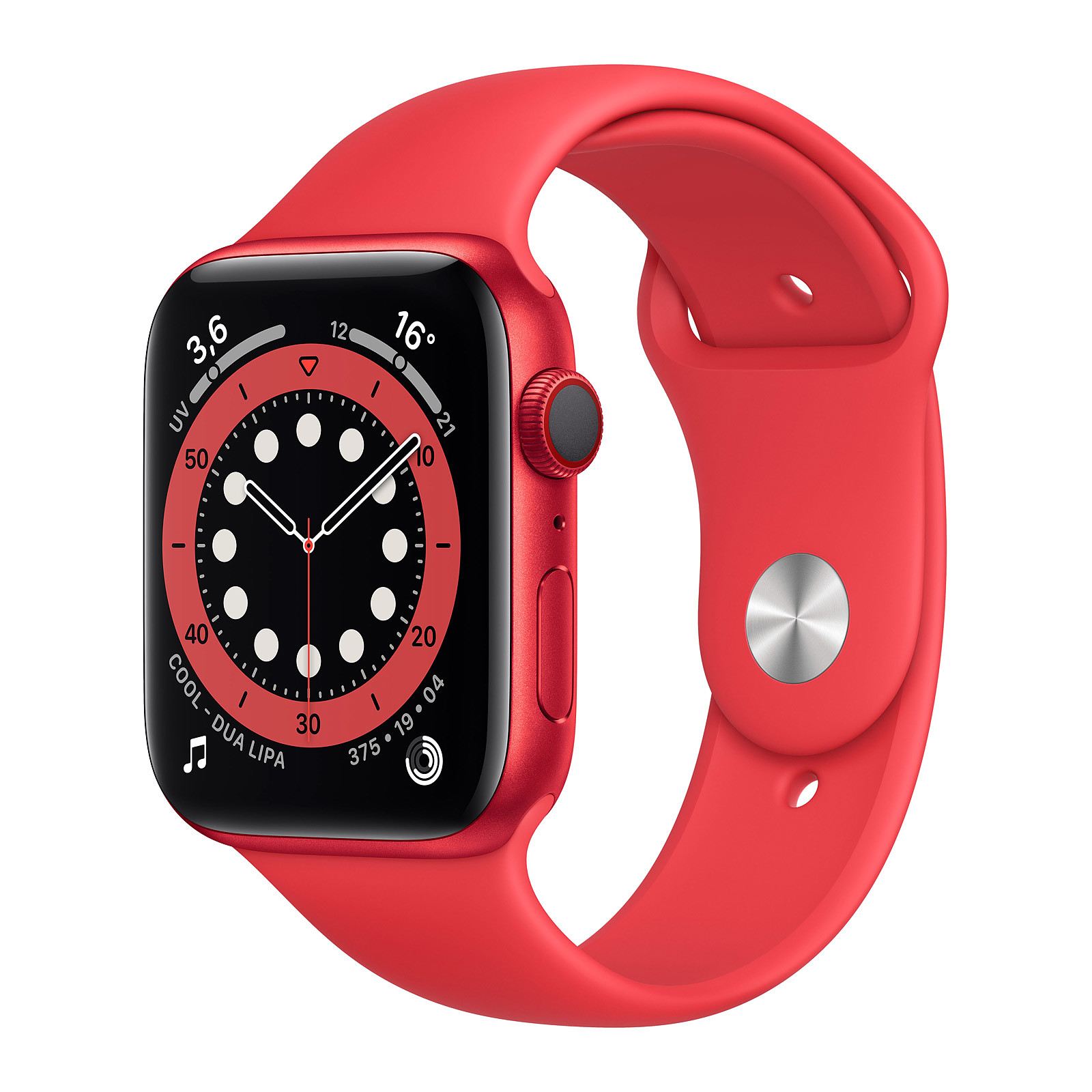 Apple Watch Series 6 GPS Cellular Aluminium PRODUCT(RED) Sport Band 44 mm - Montre connectee Apple