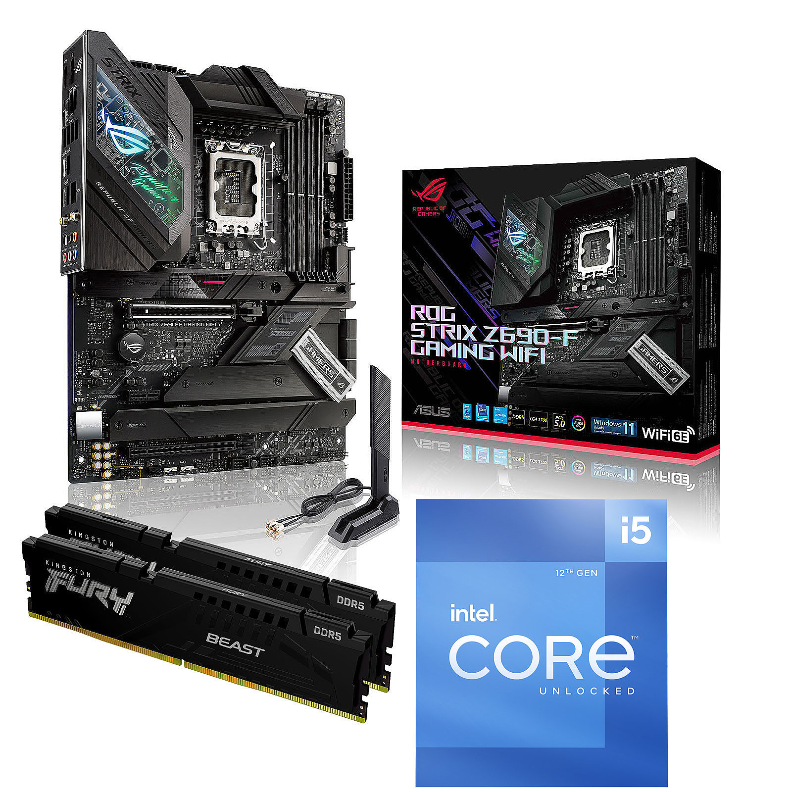 Kit Upgrade PC Core i5-12600K 32 GB ASUS ROG STRIX Z690-F GAMING WIFI - Kit upgrade PC ASUS