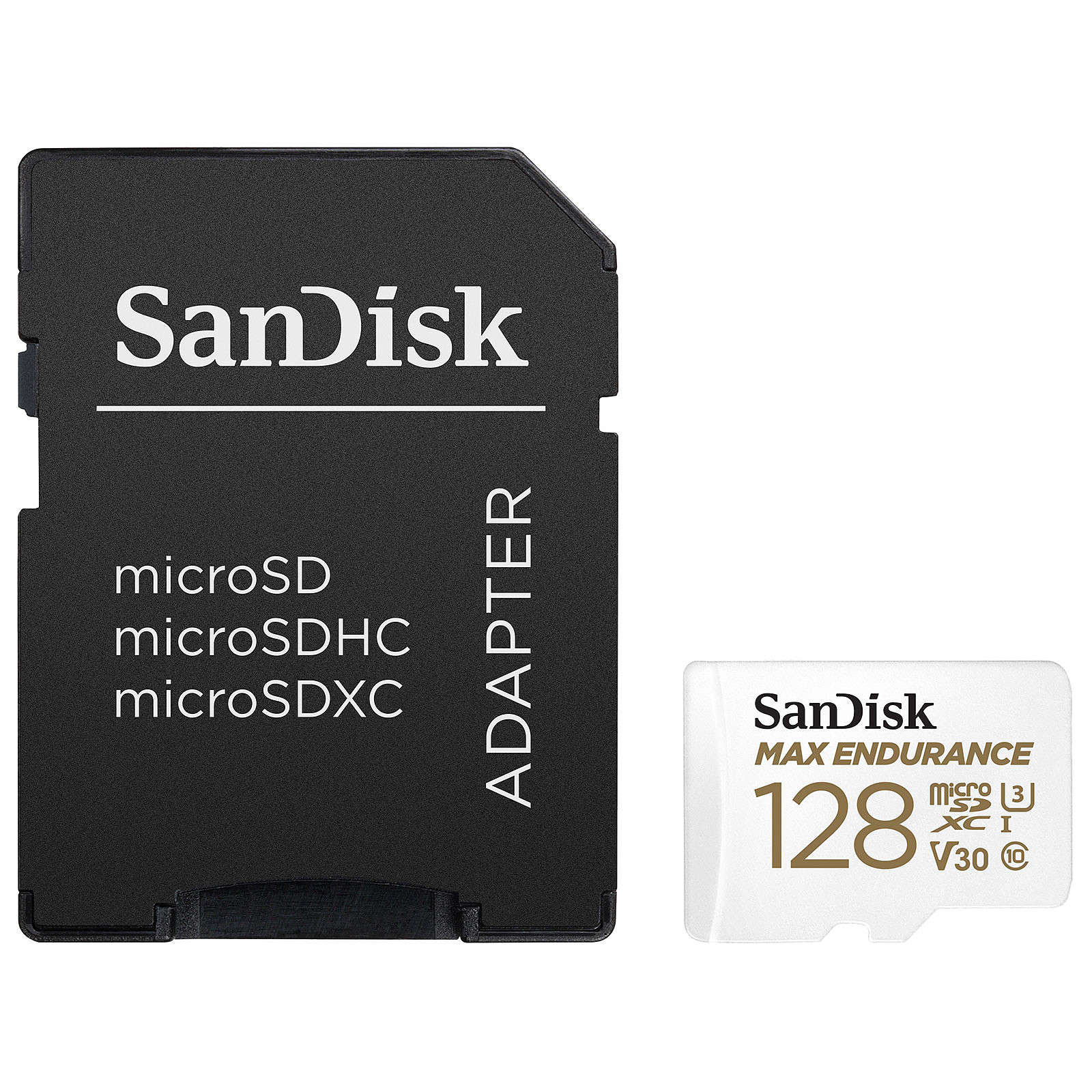 SanDisk Max Endurance microSDXC UHS-I U3 V30 128 Go + Adaptateur SD - Carte memoire Sandisk