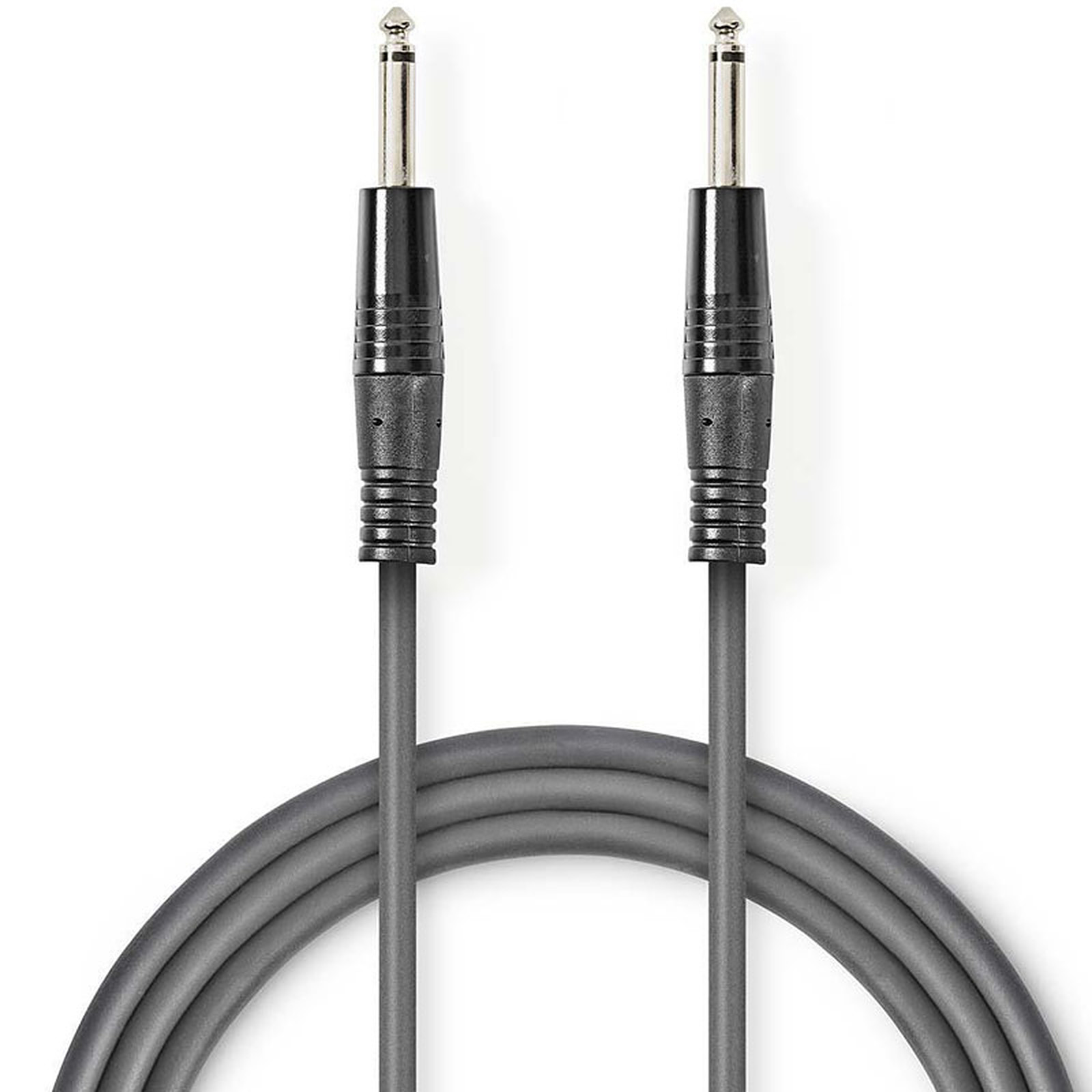 Nedis Cable Audio Asymetrique 6.35 mm Male/Male Gris - 5 m - Cable audio numerique NEDIS
