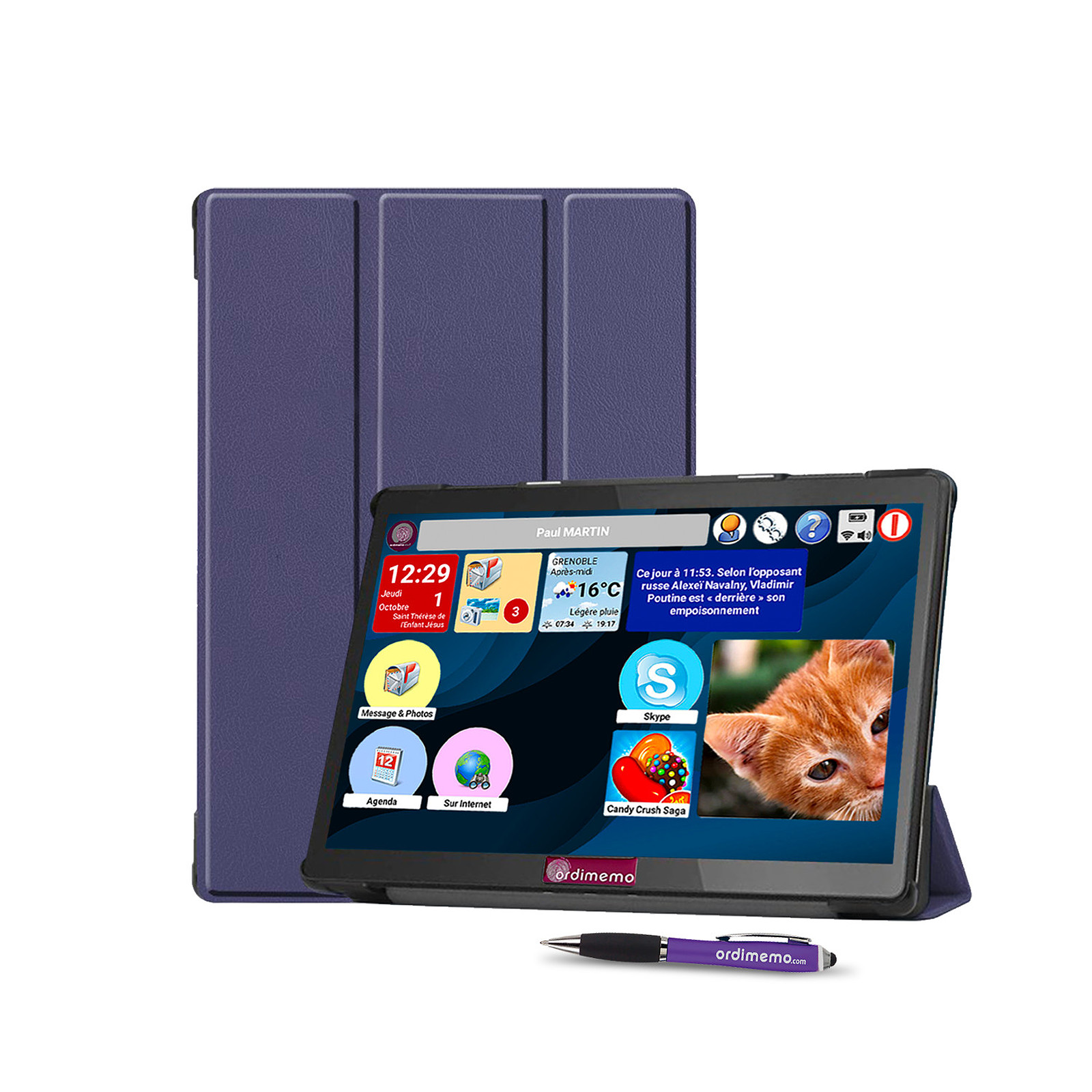 Pack Ordimemo iZitab4 10 ALOA FHD 10.1" 3/32 Go WiFi Coque Stylet - Tablette tactile Ordimemo