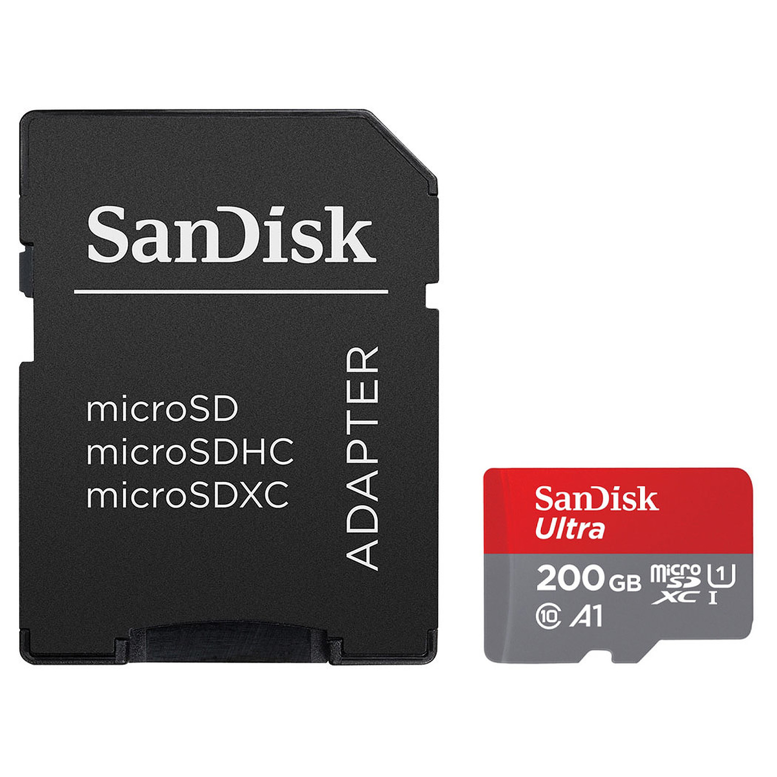 SanDisk Ultra microSD UHS-I U1 200 Go + Adaptateur SD - Carte memoire Sandisk