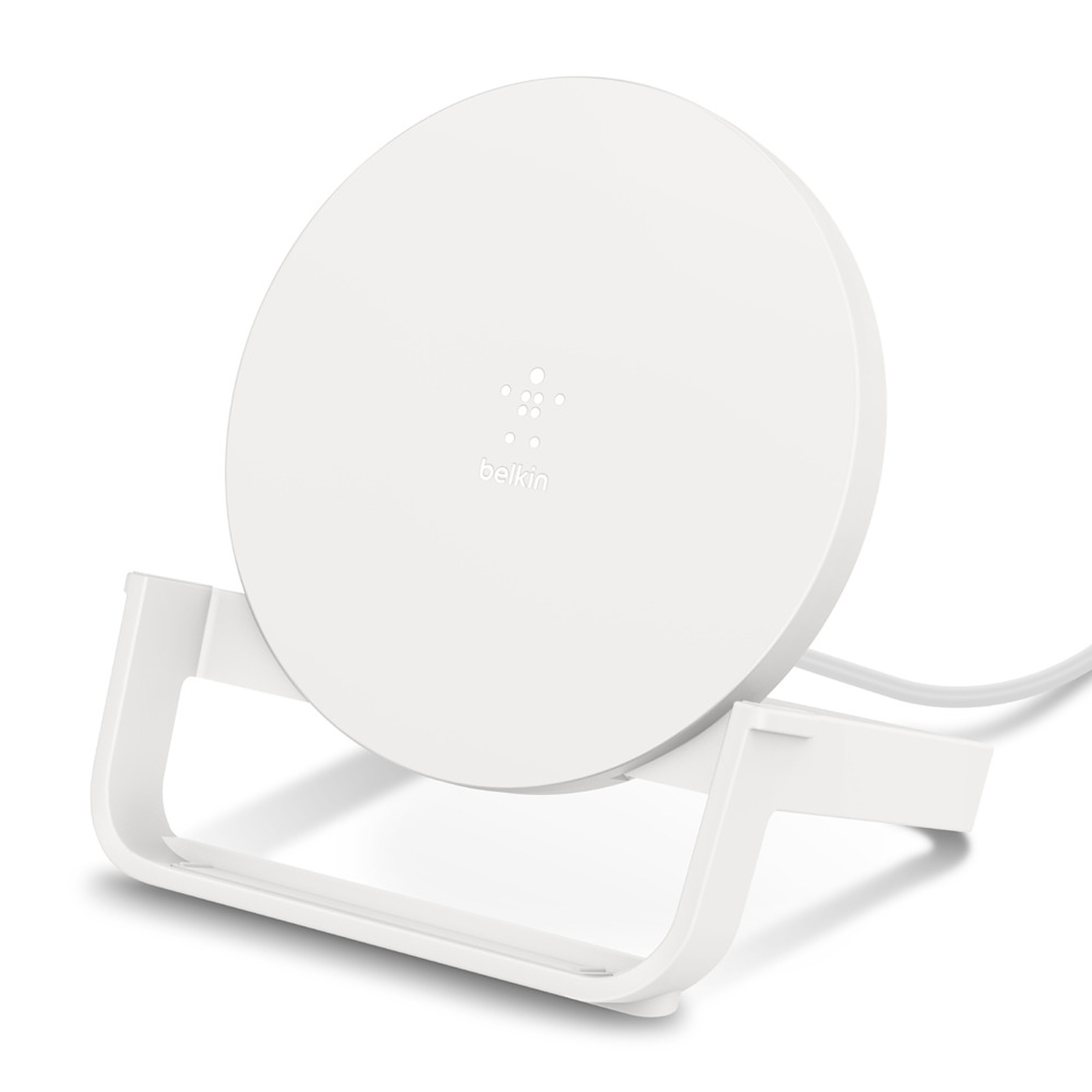 Belkin Chargeur a  induction Boost Charge Stand 10 W avec adaptateur secteur (Blanc) - Chargeur telephone Belkin