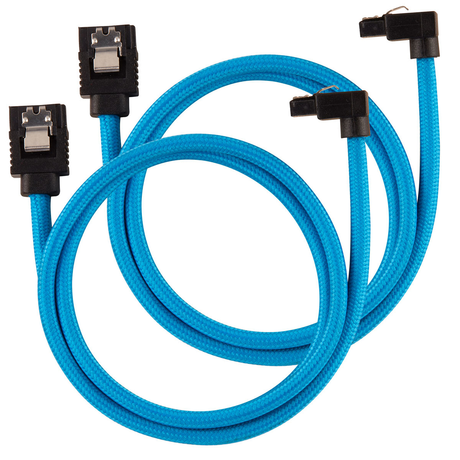 Corsair Cables SATA Gaines Droits/Coudes 60 cm (coloris bleu) - Serial ATA Corsair