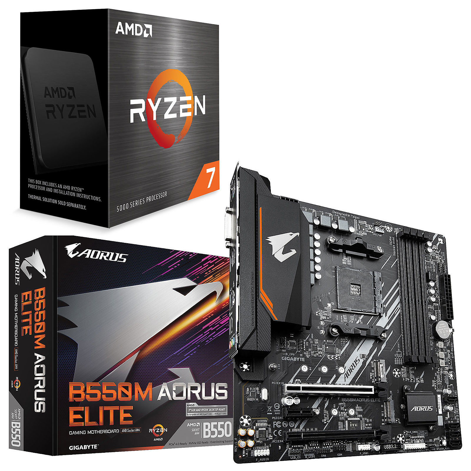 Kit Upgrade PC AMD Ryzen 7 5800X Gigabyte B550M AORUS ELITE - Kit upgrade PC Gigabyte