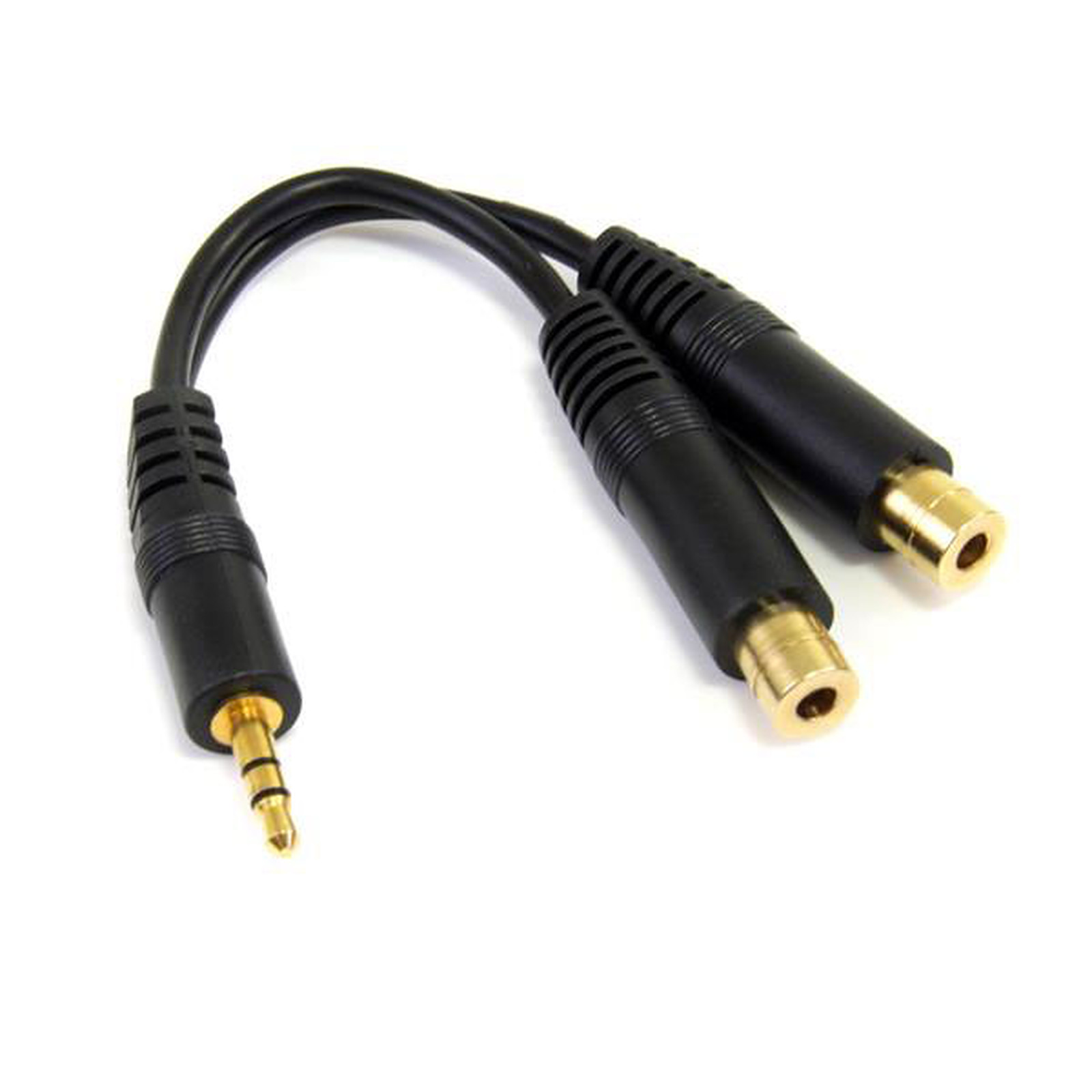 StarTech.com MUY1MFF Cable repartiteur stereo Jack 3.5 mm Male vers femelle 2 x 3,5 mm - 15 cm - Adaptateur audio StarTech.com