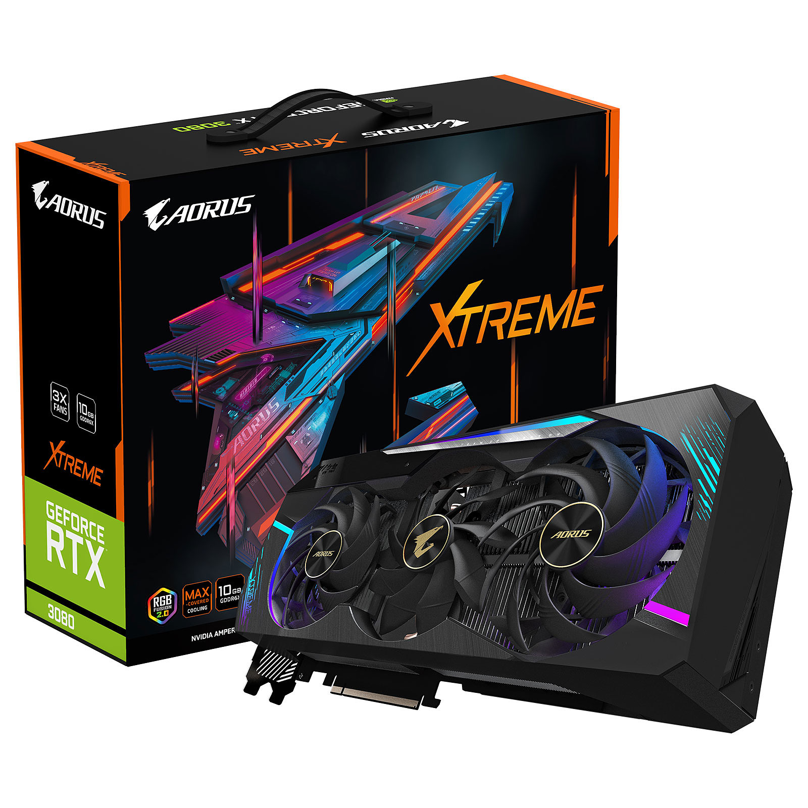 Gigabyte AORUS GeForce RTX 3080 XTREME 10G · Occasion - Carte graphique Gigabyte - Occasion