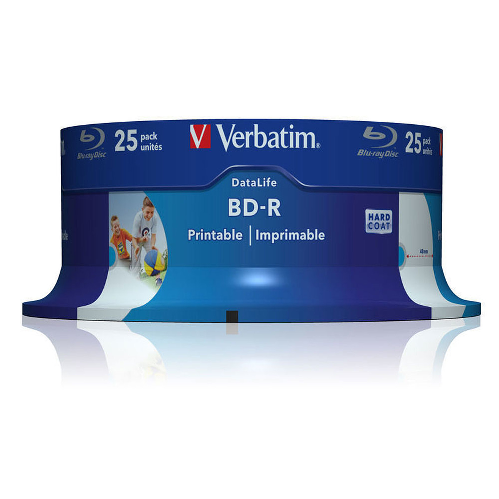 Verbatim BD-R SL 25 Go vitesse 6x imprimable (par 25, spindle) - Blu-ray vierge Verbatim