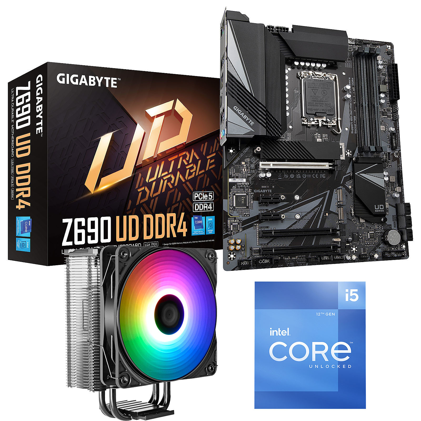 Kit Upgrade PC Core Intel Core i5-12600K Gigabyte Z690 UD DDR4 - Kit upgrade PC Gigabyte