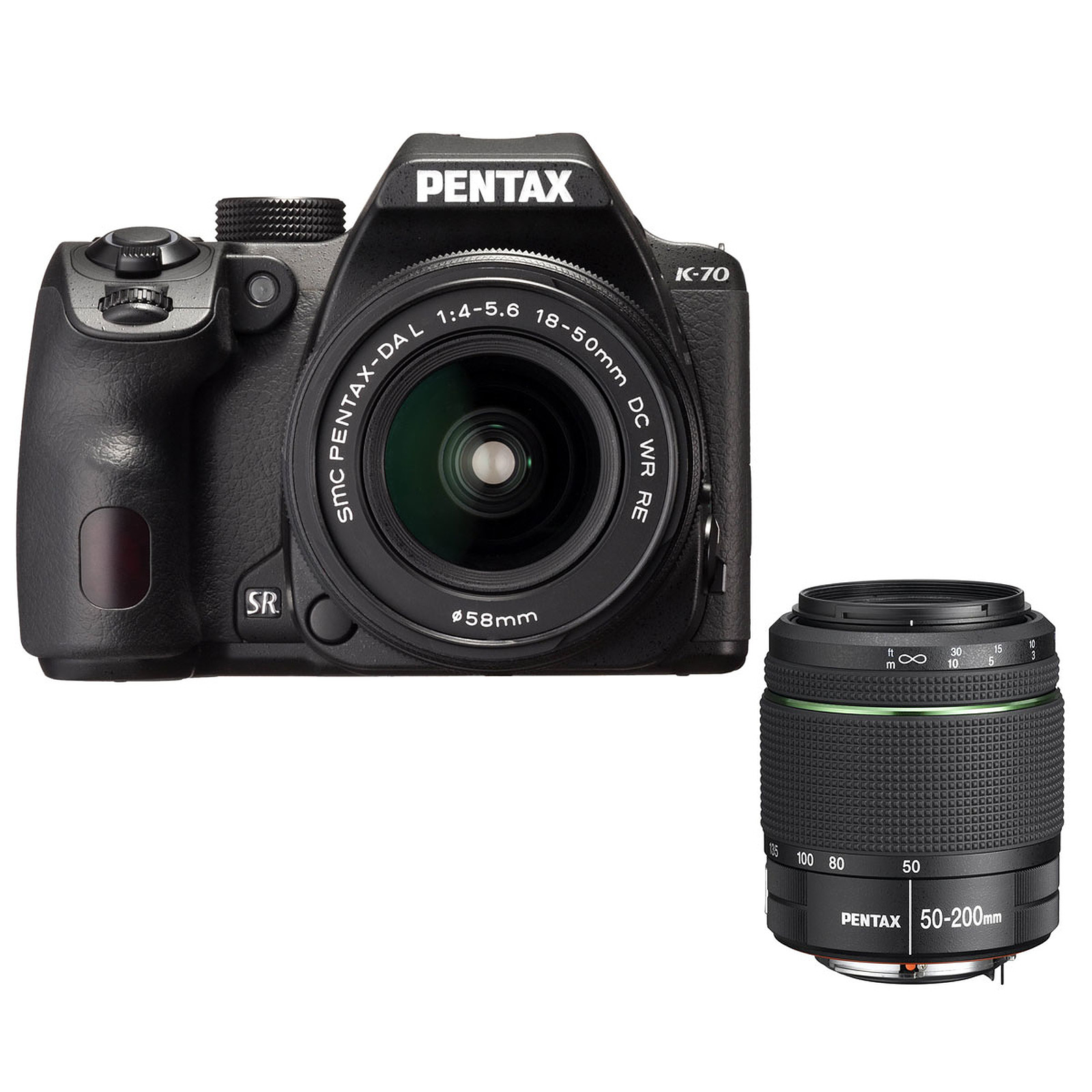 Pentax K70 + DA 18-50mm WR RE + DA 50-200mm ED WR - Appareil photo Reflex Pentax