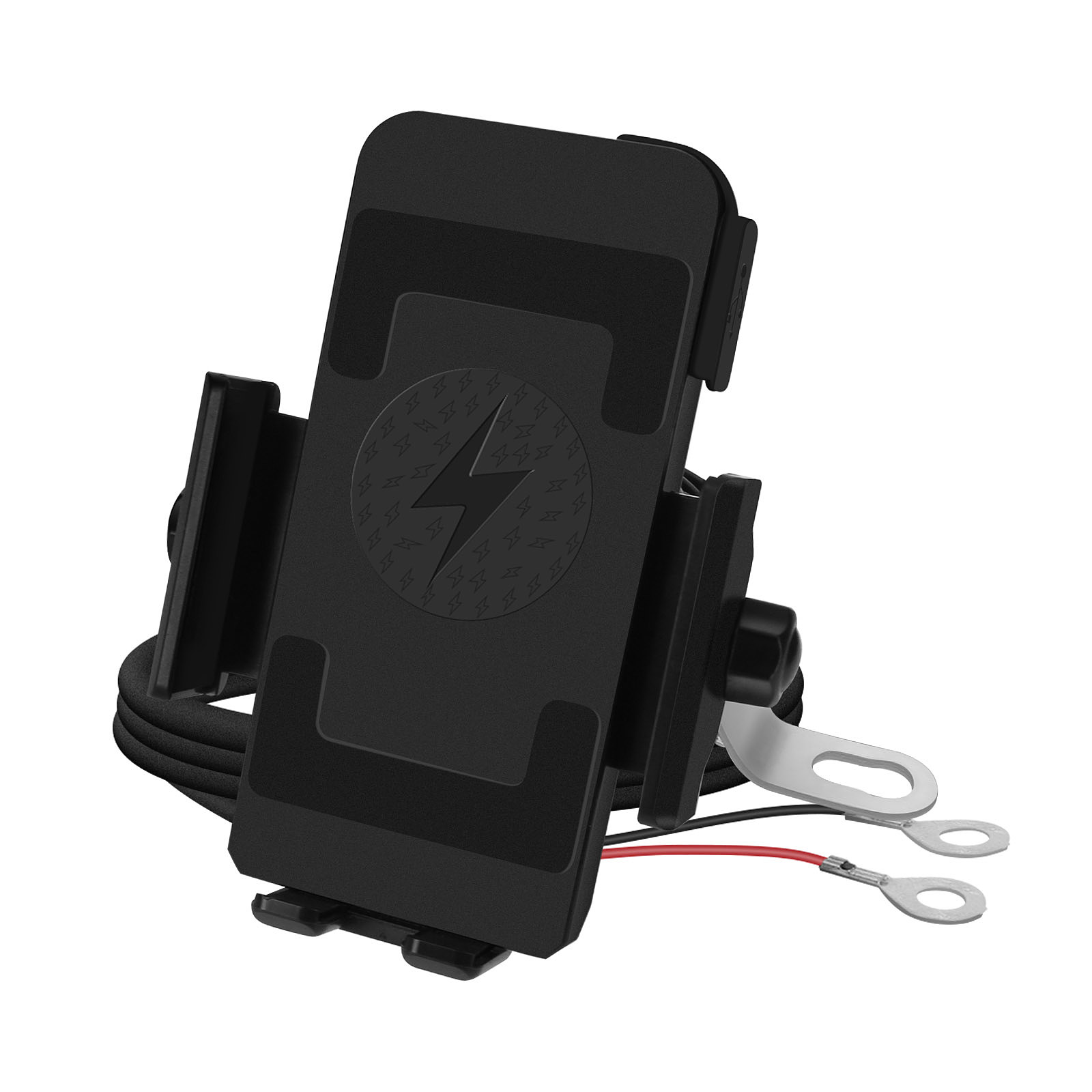 Avizar Support Moto Smartphone chargeur sans-fil 10W Guidon ou Retroviseur Noir - Support voiture Avizar