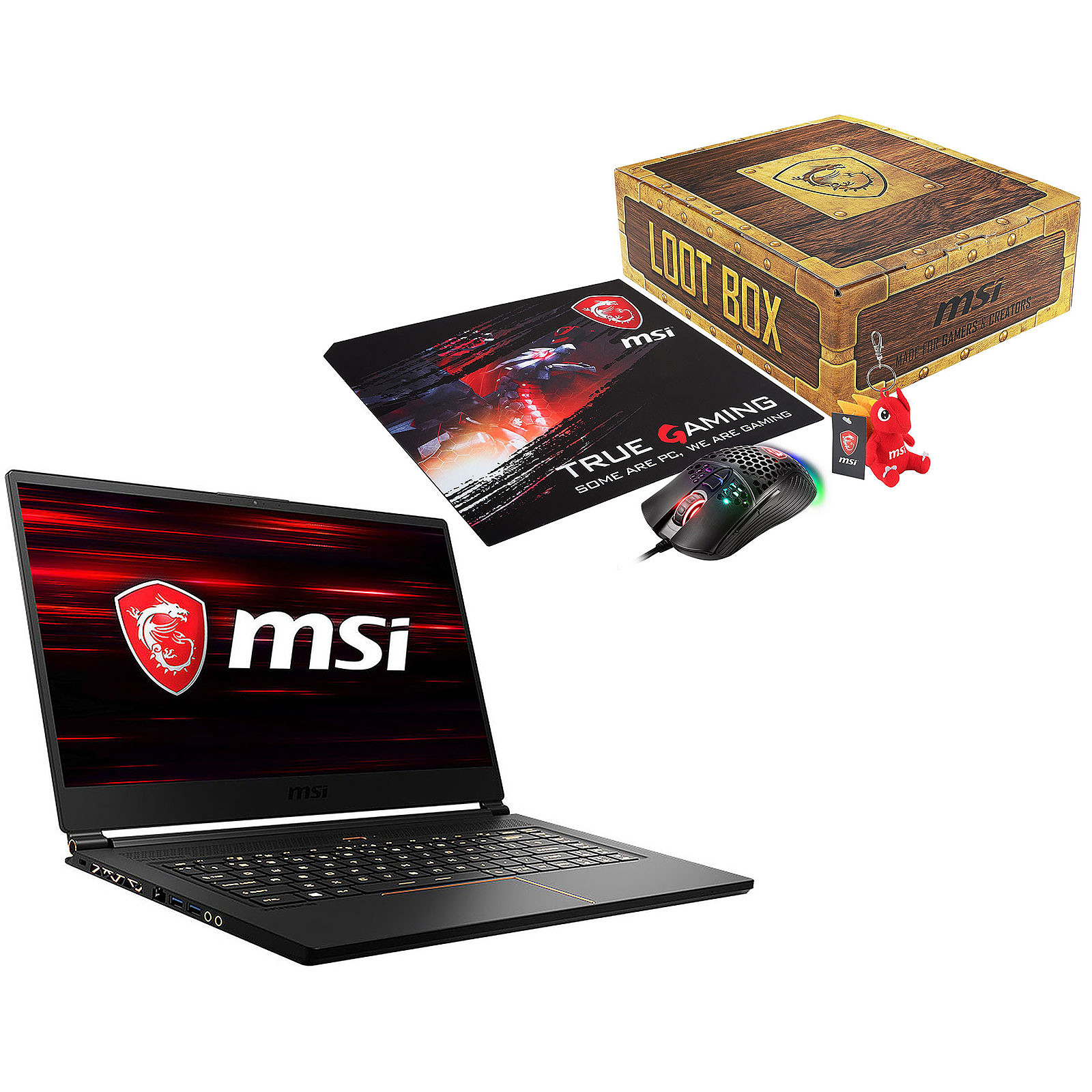 MSI GS65 Stealth Thin 9SD-1677XFR + MSI Loot Box Pack S OFFERT ! - PC portable MSI
